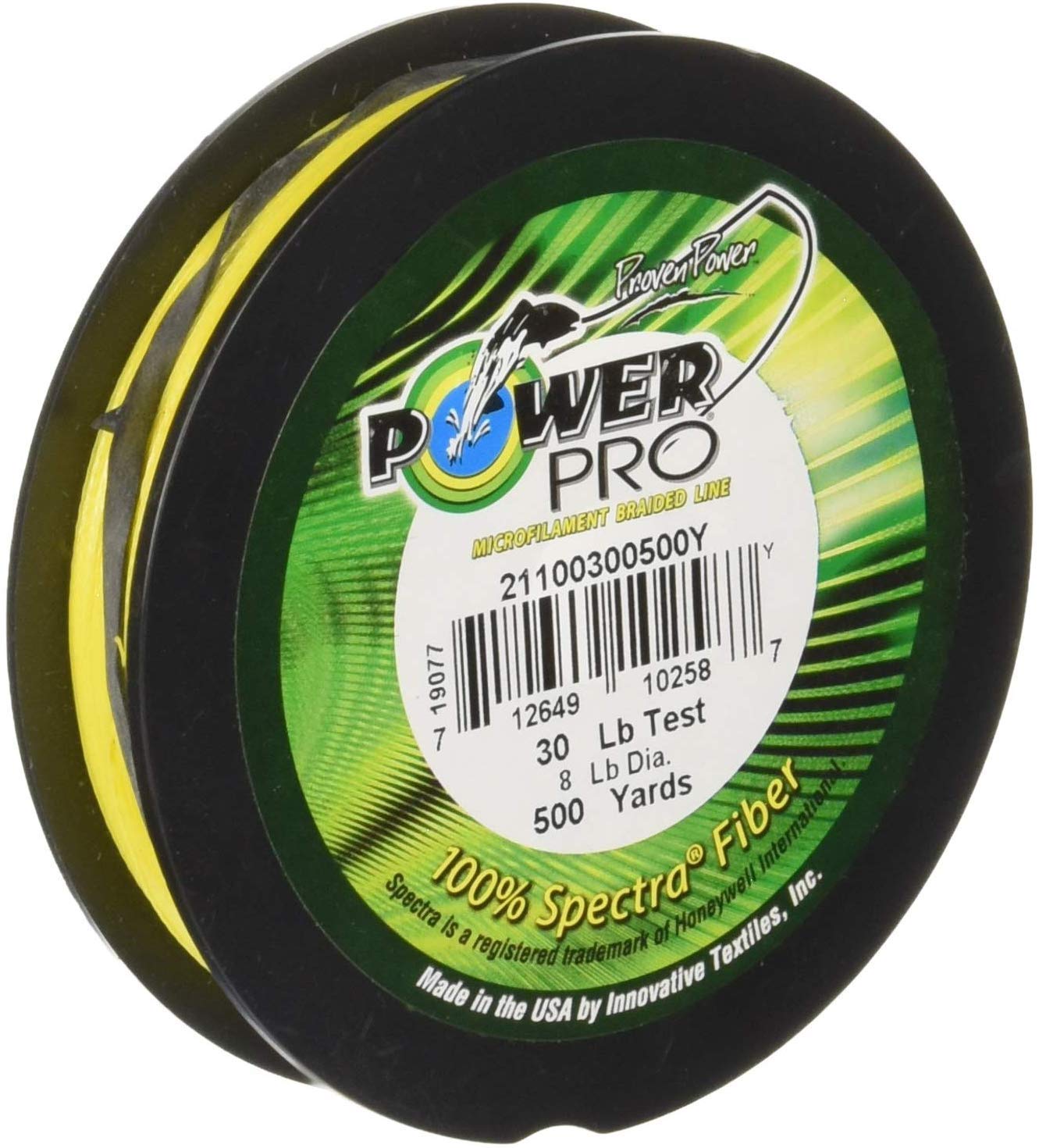 Power Pro Spectra Fiber Braided Fishing Line - High-Visibility Yellow, 1500 Yards, 65LB Test - Perfect for Saltwater, Freshwater, and Offshore Fishing