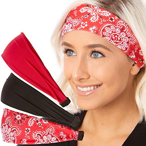 3pk Red Bandana & Black Xflex