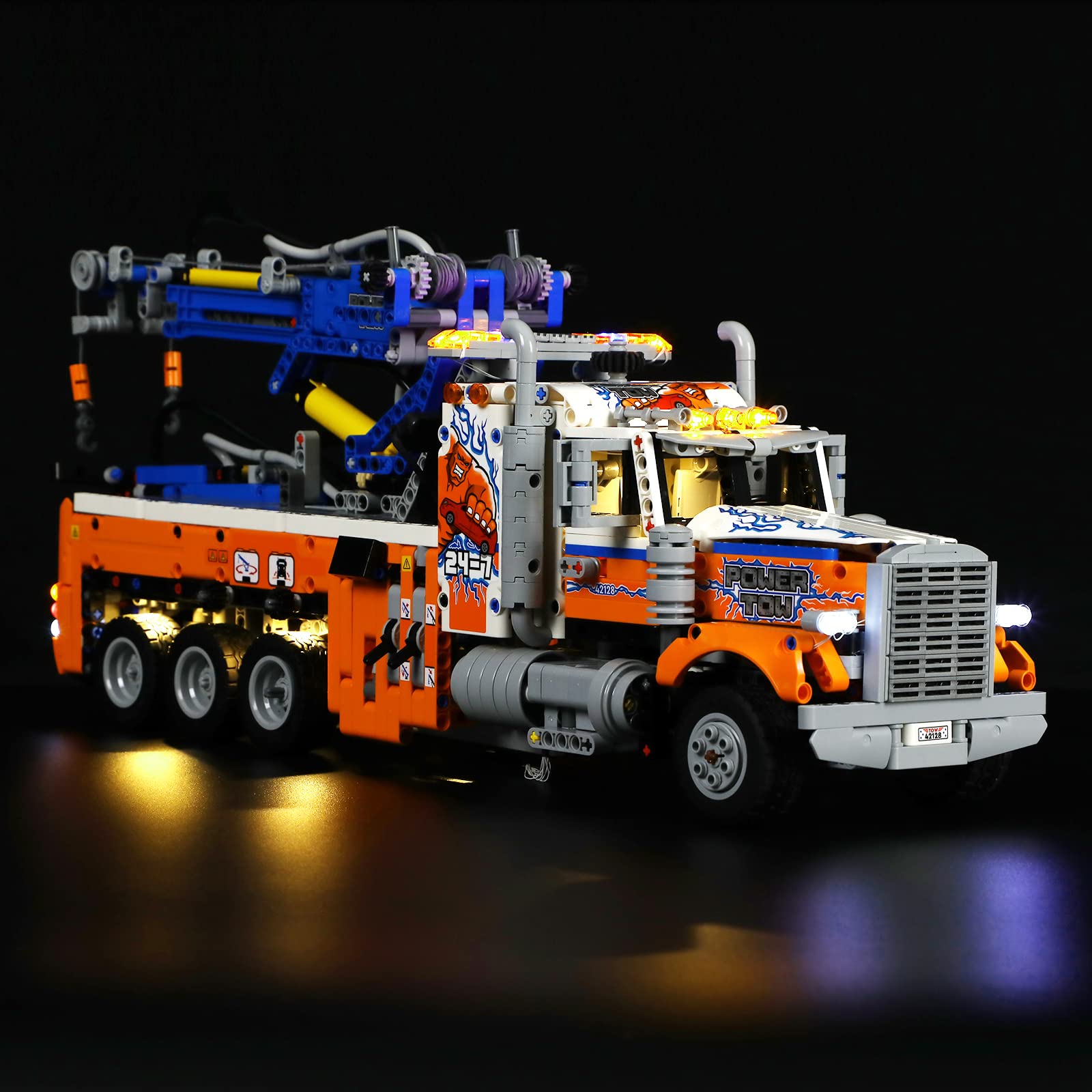 GEAMENT LED Light Kit for LEGO Technic 42128 Heavy-Duty Tow Truck - Compatible Building Block Lighting Set (Model Not Included) - Perfect for Night Display, Model Car Shows & LEGO Enthusiast Collections