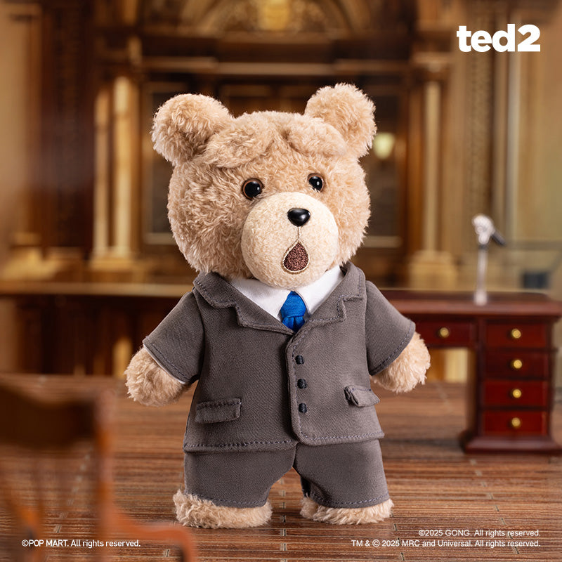 POP MART ted 2 Teddy Bear Action Plush Pendant - Cute Collectible Stuffed Animal Toy for Kids & Adults - Perfect for Gifts, Room Decor, and Movie Fans
