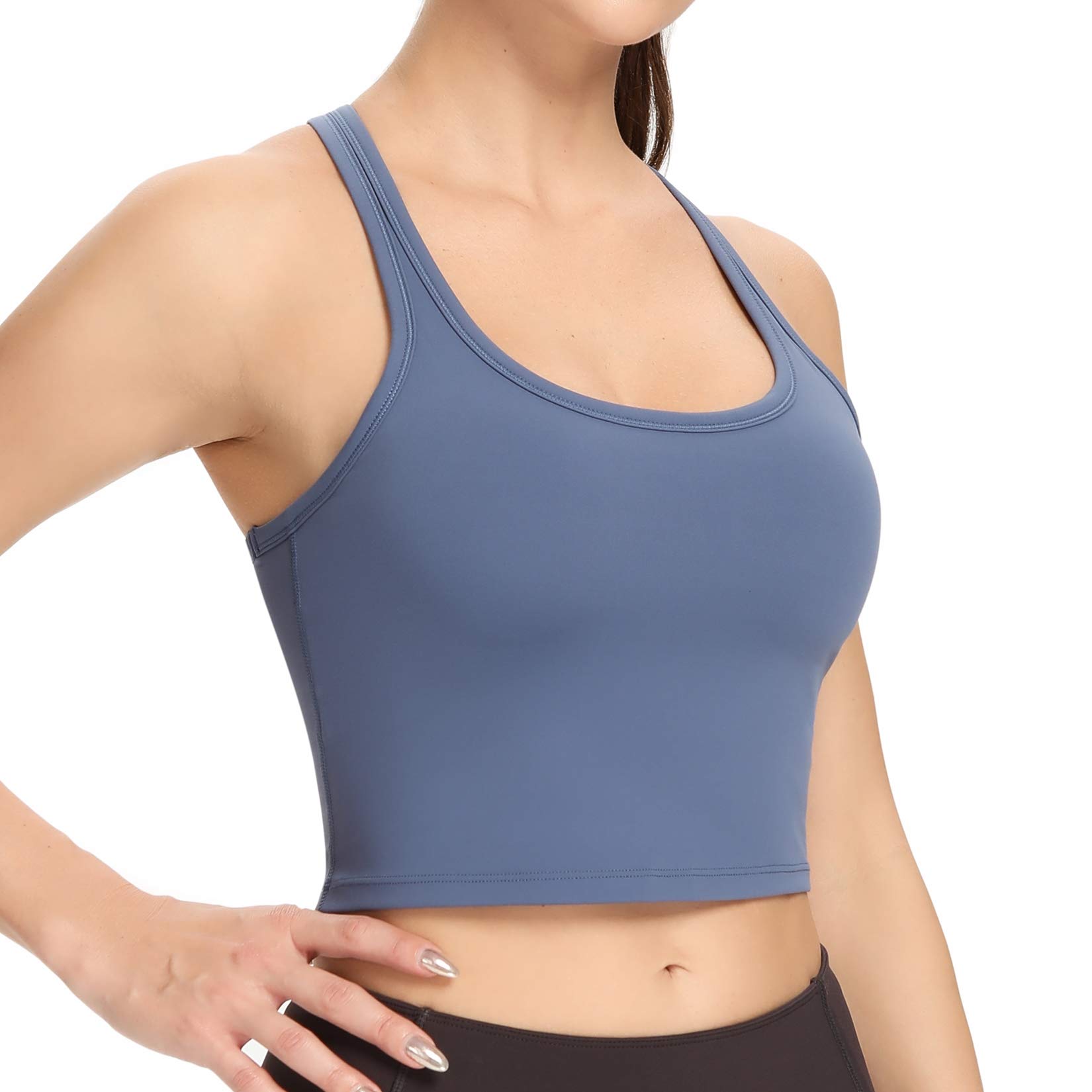 Nanomi Beauty Women's Removable Padded Sports Bra - Workout Running Yoga Tank Top for Active Lifestyles & Gym Wear