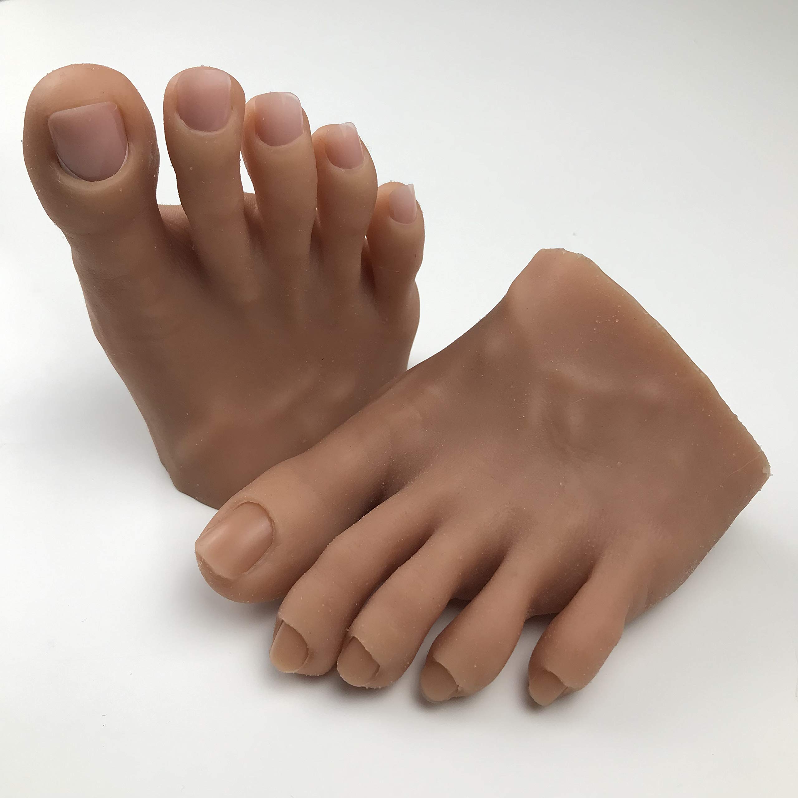 Professional Nail Art Training Silicone Mannequin Foot Model with Detachable Nail Tips - Perfect for Salon Practice, Nail Display & Pedicure Training - Ideal for Beginners & Professionals