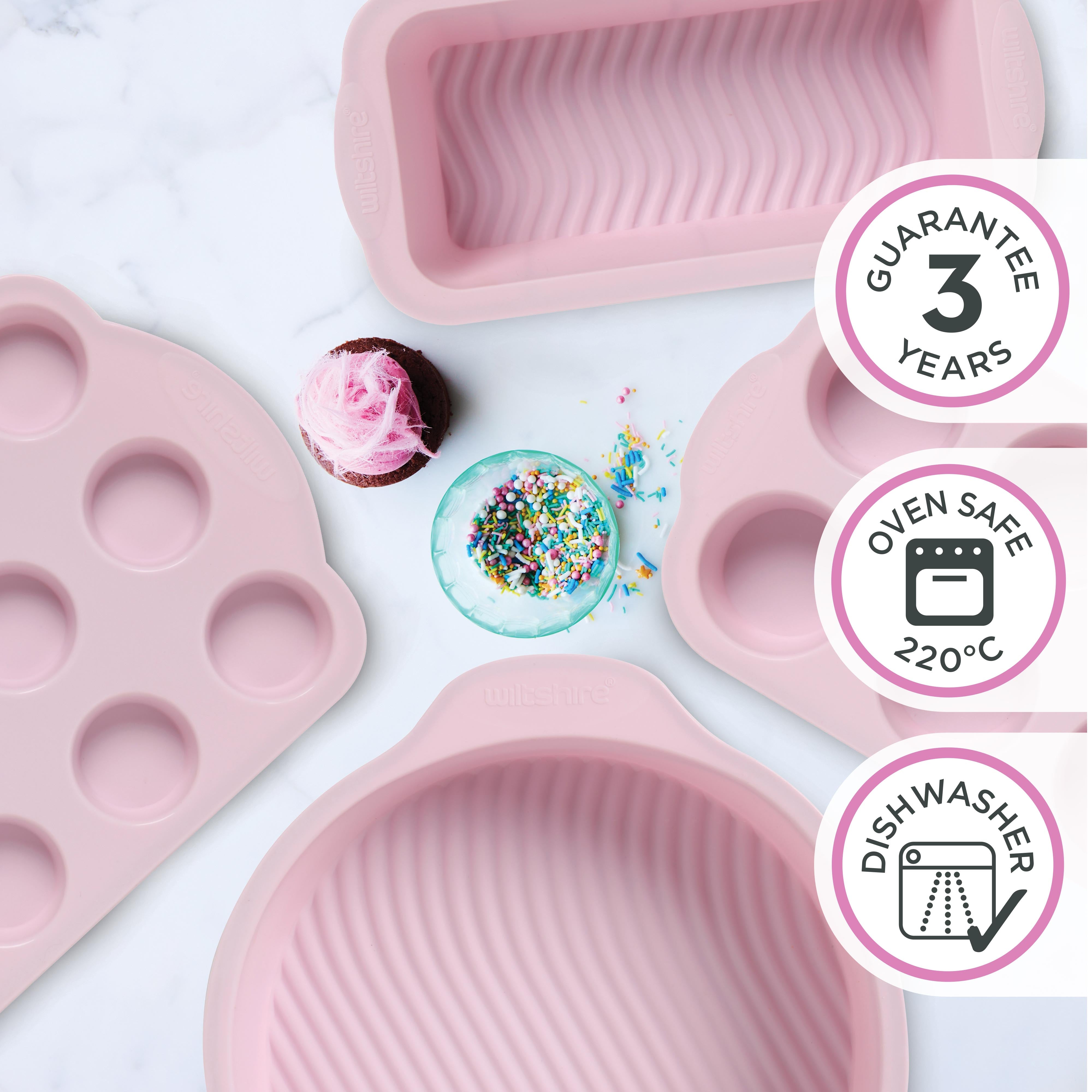 Non-Stick Silicone Round Cake Pan 23cm (9 Inch) - Durable & Flexible Baking Mold for Cakes, Cupcakes, Bread - Perfect for Home Baking, Parties, and Gift Giving