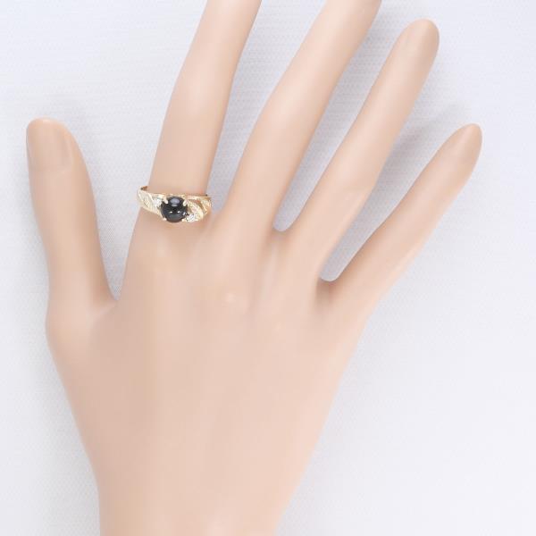 14K Yellow Gold & White Gold Coral Diamond Ring for Women - Elegant Bridal, Engagement, Anniversary & Party Jewelry Gift