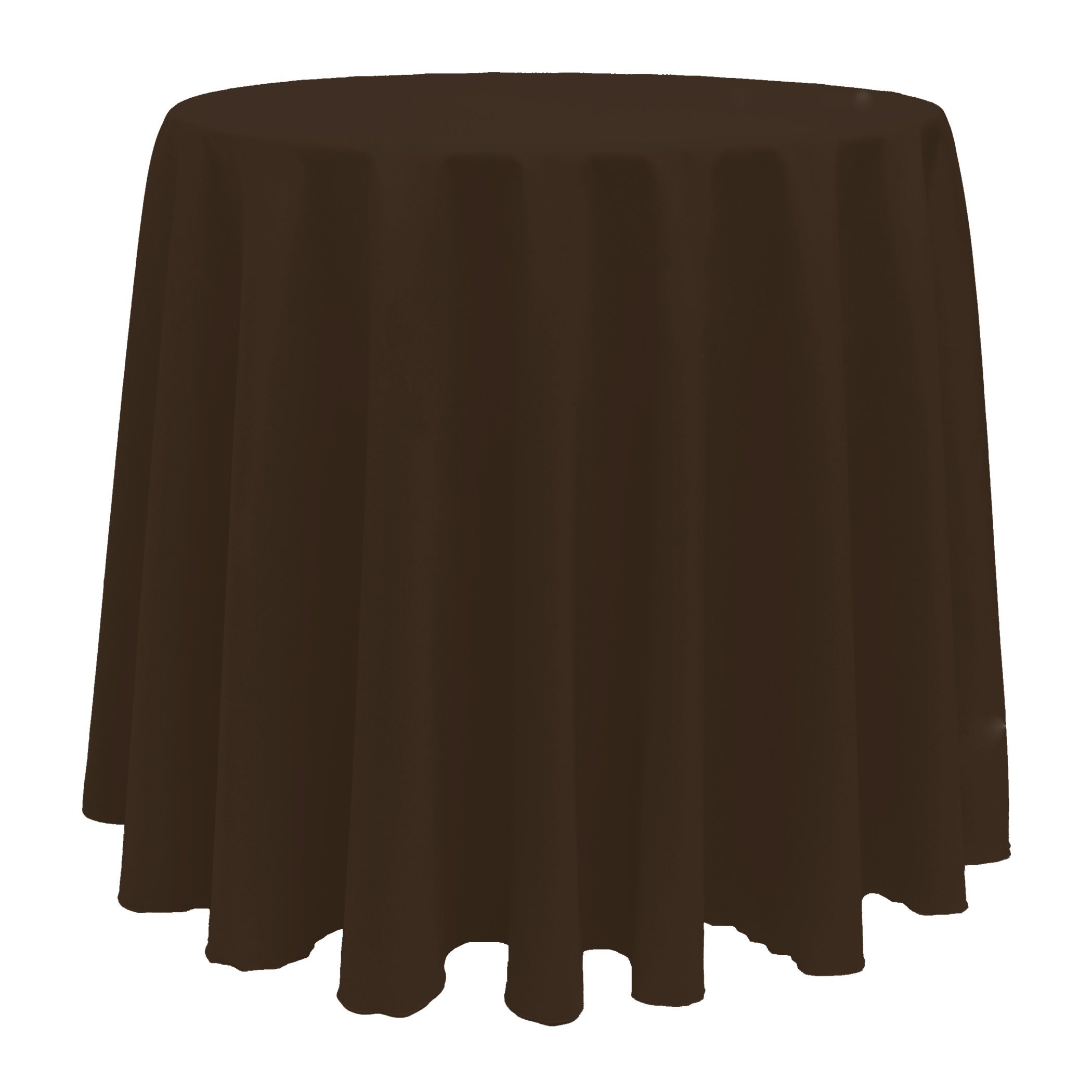Ultimate Textile - 3 Pack 126-Inch Round Polyester Linen Tablecloth, Chocolate Brown - Perfect for Weddings, Banquets, and Formal Dining Events