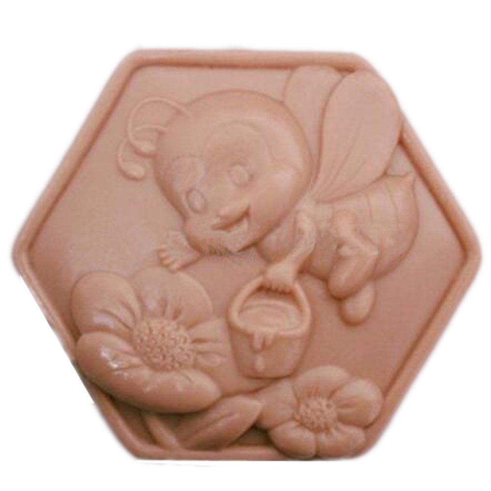 Bee and Flower Silicone Soap Molds for DIY Handmade Soap Making - Perfect for Crafting, Wedding Favors, and Home Spa Gifts