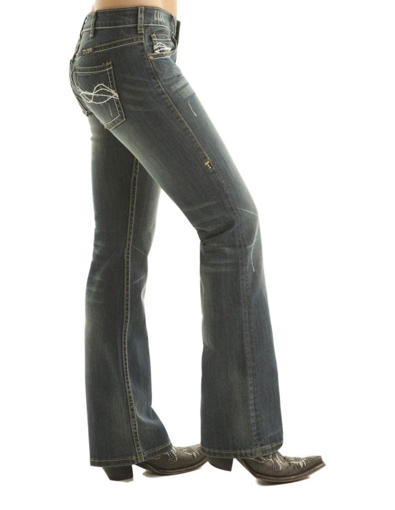Cowgirl Tuff Women's Don't Fence Me in Jeans - J-Dfmi | Western Denim Pants for Rodeo & Country Style | Perfect for Horseback Riding, Ranch Work & Casual Wear