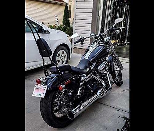 Harley-Davidson Dyna Motorcycle Rear Seat Backrest - Universal Fit for FXD, FXDB, FXDC, FXDL, Street Bob, Wide Glide & Low Rider Models - Comfortable Sissy Bar for Long Rides & Road Trips