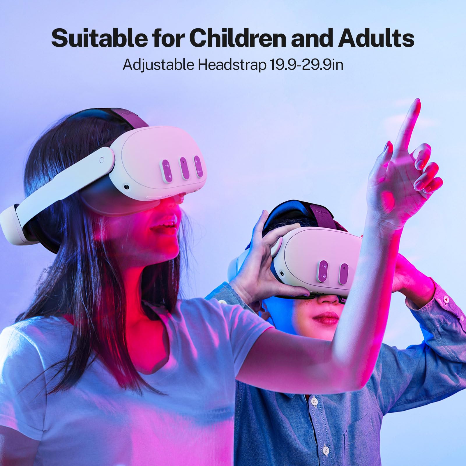 YOGES 10000mAh Magnetic Detachable Battery Head Strap for Meta Quest 3S & Quest 3 VR Headset - Rechargeable Headband to Extend Playtime - Perfect for Gaming, Fitness & Virtual Reality Experiences