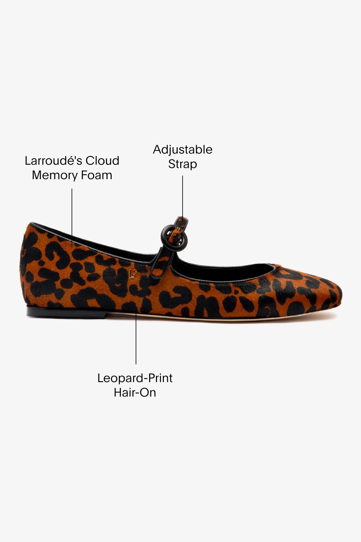 Blair Ballet Flat Shoes - Leopard Print Calf Hair Loafers for Women | Comfortable Slip-On Flats for Work, Office & Casual Outfits