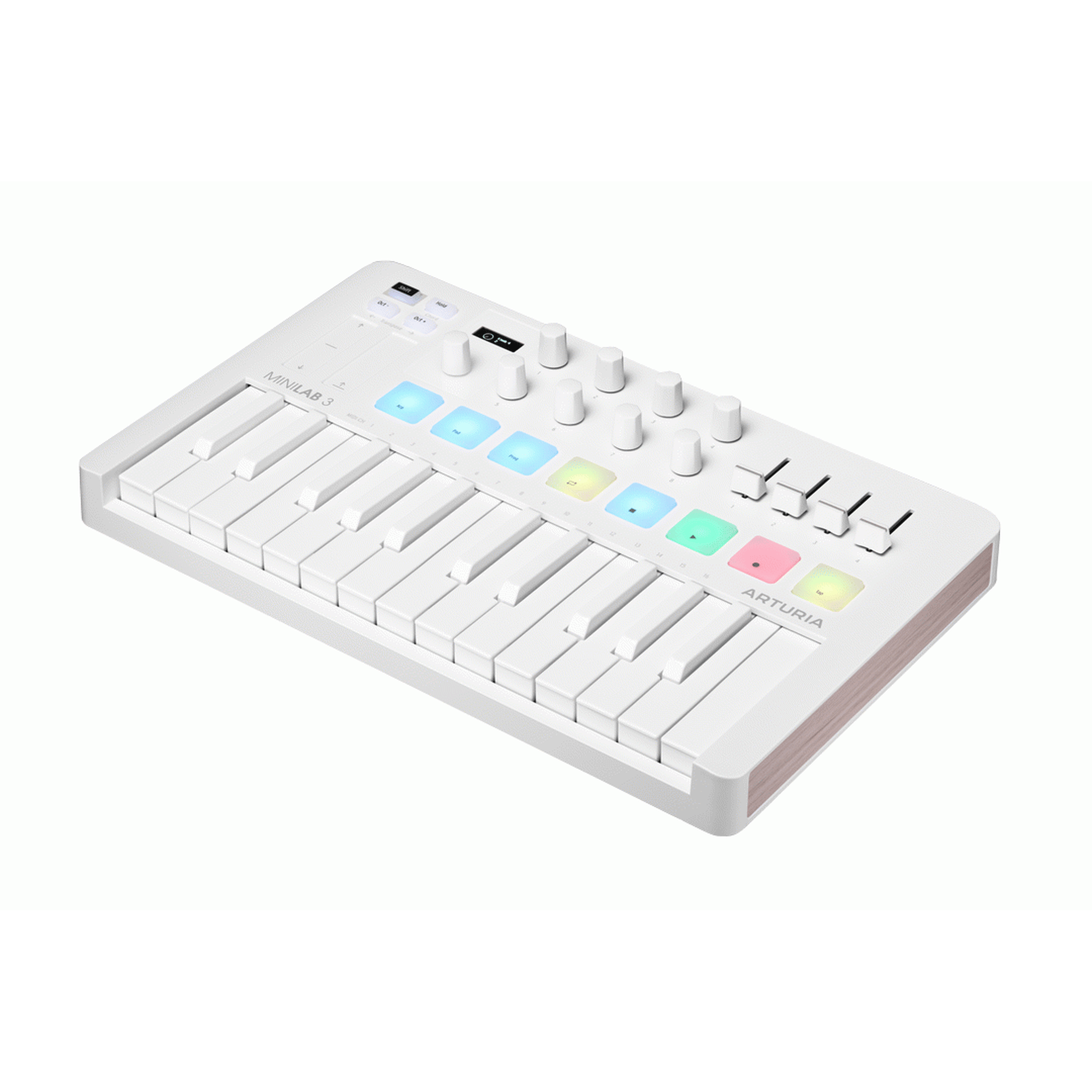 Arturia MiniLab Mk3 25-Key MIDI Keyboard Controller - Limited Edition Alpine White | Portable Music Production for Home Studio & Live Performance