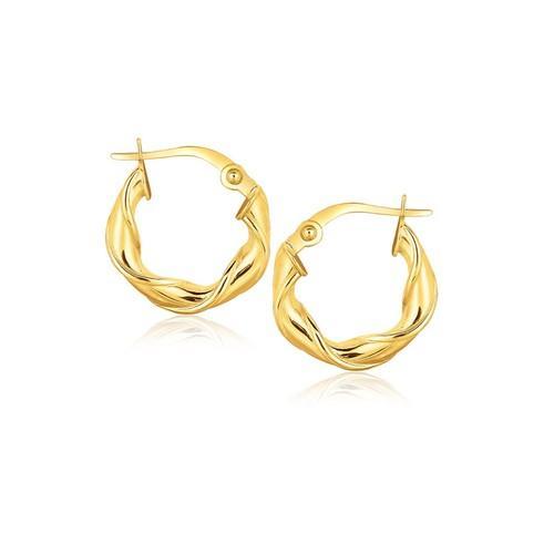 14K Yellow Gold Hoop Earrings - 5/8 Inch (16mm) Classic Circle Earrings for Women, Gift for Her, Everyday Wear & Special Occasions