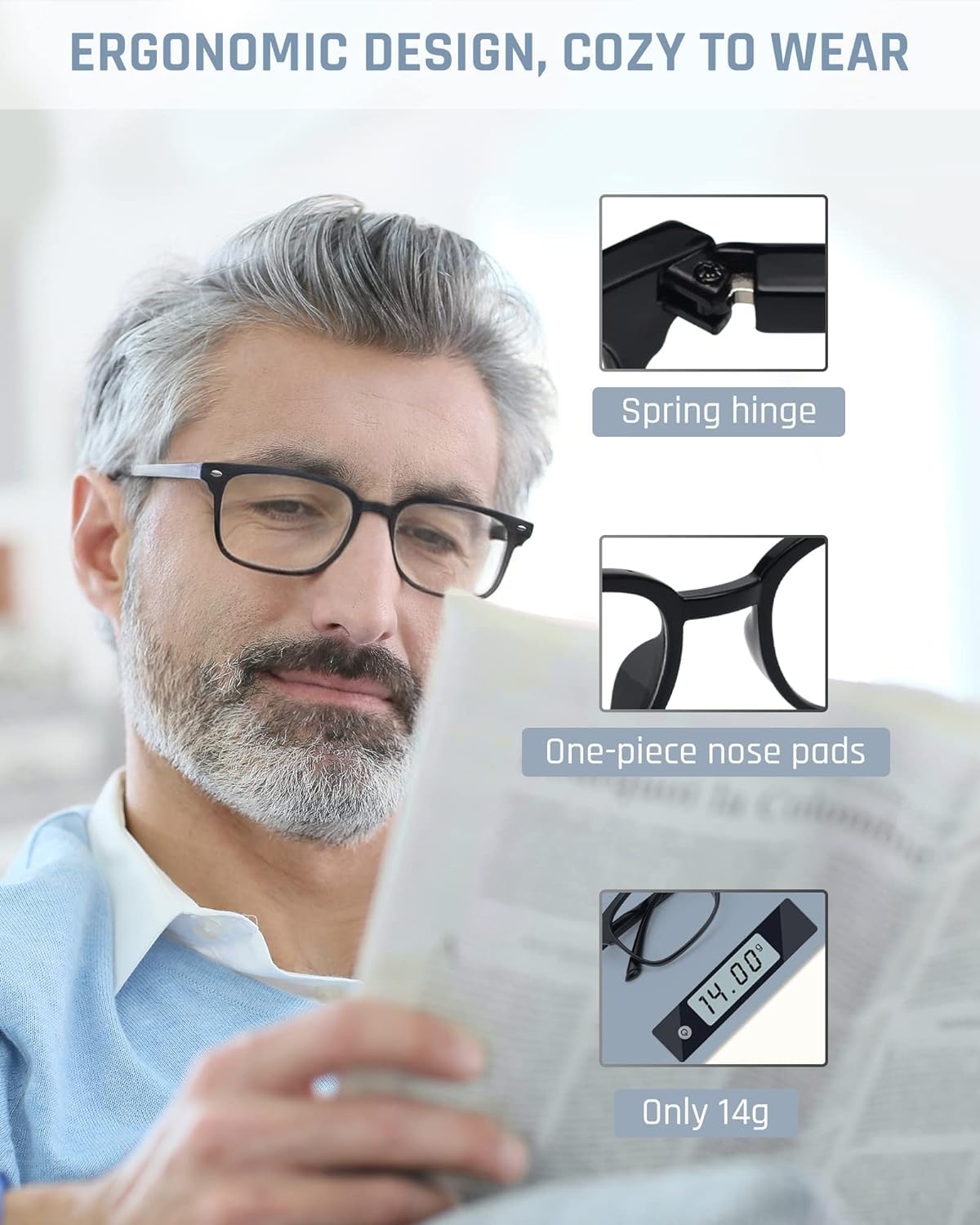 NOVIVON 6 Pack Blue Light Blocking Reading Glasses for Women & Men - Anti-Glare Computer Glasses for Screen Time, Office Work & Reading Books - Fashionable Readers with UV Protection (6 Pack)
