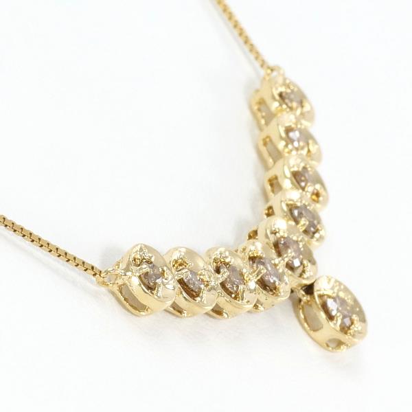 18K Yellow Gold Brown Diamond Necklace for Women | Elegant & Luxurious Jewelry Gift for Anniversary, Birthday & Special Occasions