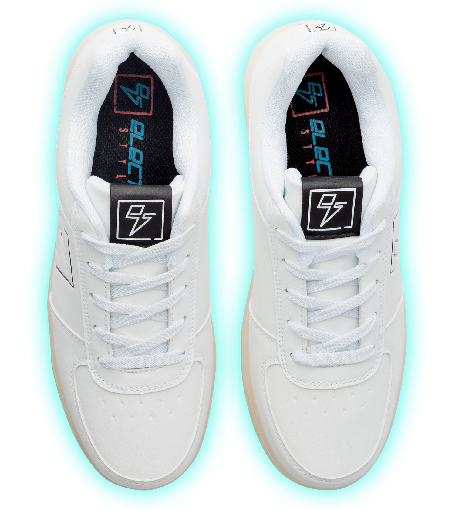 Glow Bolt Low Top LED Light Up Sneakers - Men's Size 11 D(M) US White | Running, Walking & Night Safety Shoes for Kids & Adults