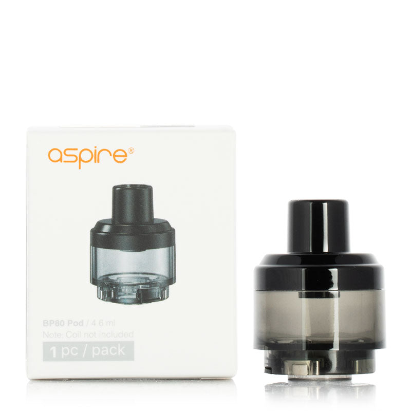 Aspire BP80 Replacement Pod (1 Pack) - Compatible with BP80 Kit - Leak-Proof & Long-Lasting Vape Pods for Smooth Vaping Experience - Perfect for On-the-Go Use & Travel