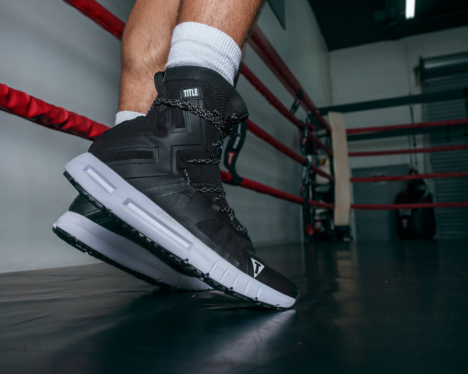 TITLE Boxing High Point Boxing Shoes - Lightweight & Breathable for Training & Competition - Perfect for Boxing, Kickboxing & MMA Fighters