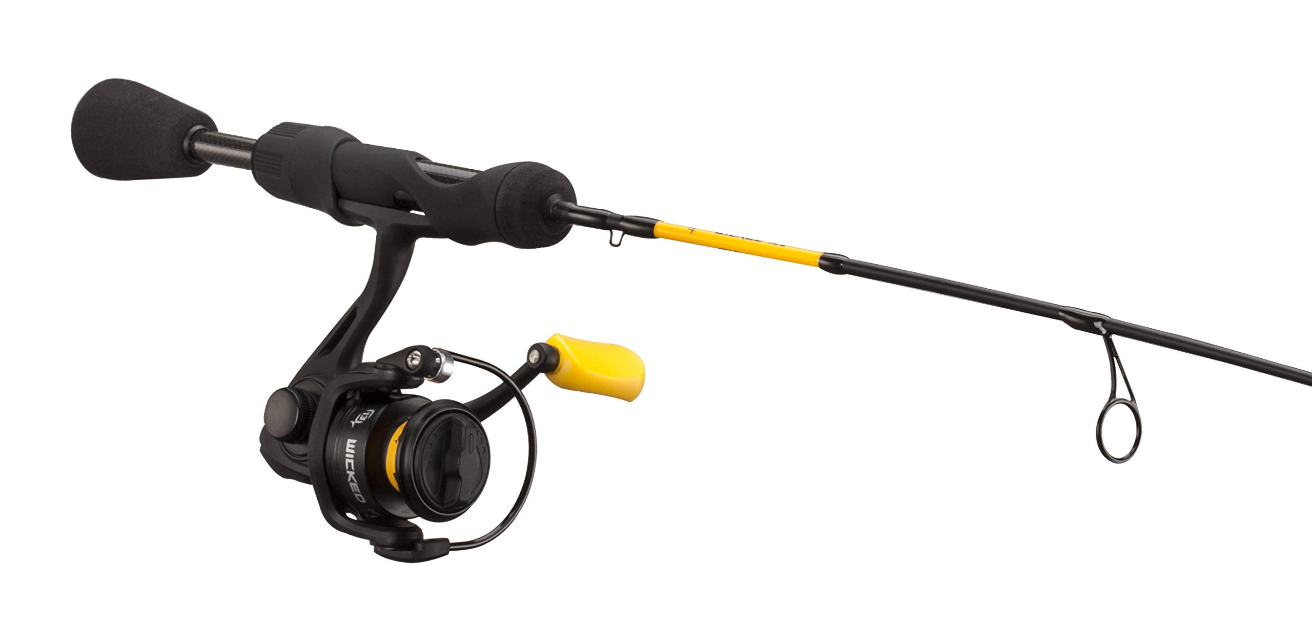 13 Fishing Wicked Ice Hornet Spinning Ice Fishing Rod and Reel Combo - Lightweight Ice Fishing Gear for Perch, Walleye & Trout - Perfect for Frozen Lakes & Winter Angling Adventures
