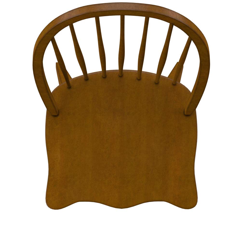 Liberty Furniture Industries Hearthstone Windsor Back Side Chair - Solid Wood Dining Chair with Comfortable Cushioned Seat, Brown - Perfect for Kitchen, Dining Room, and Breakfast Nook