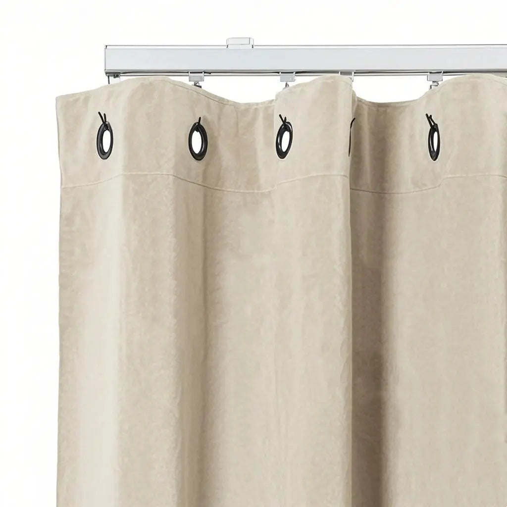 Blackout Room Divider Curtain with Ceiling Track Kit - Soundproof Privacy Screen for Bedroom, Office & Studio Partition (Black) | Easy Installation & Light Blocking Solution