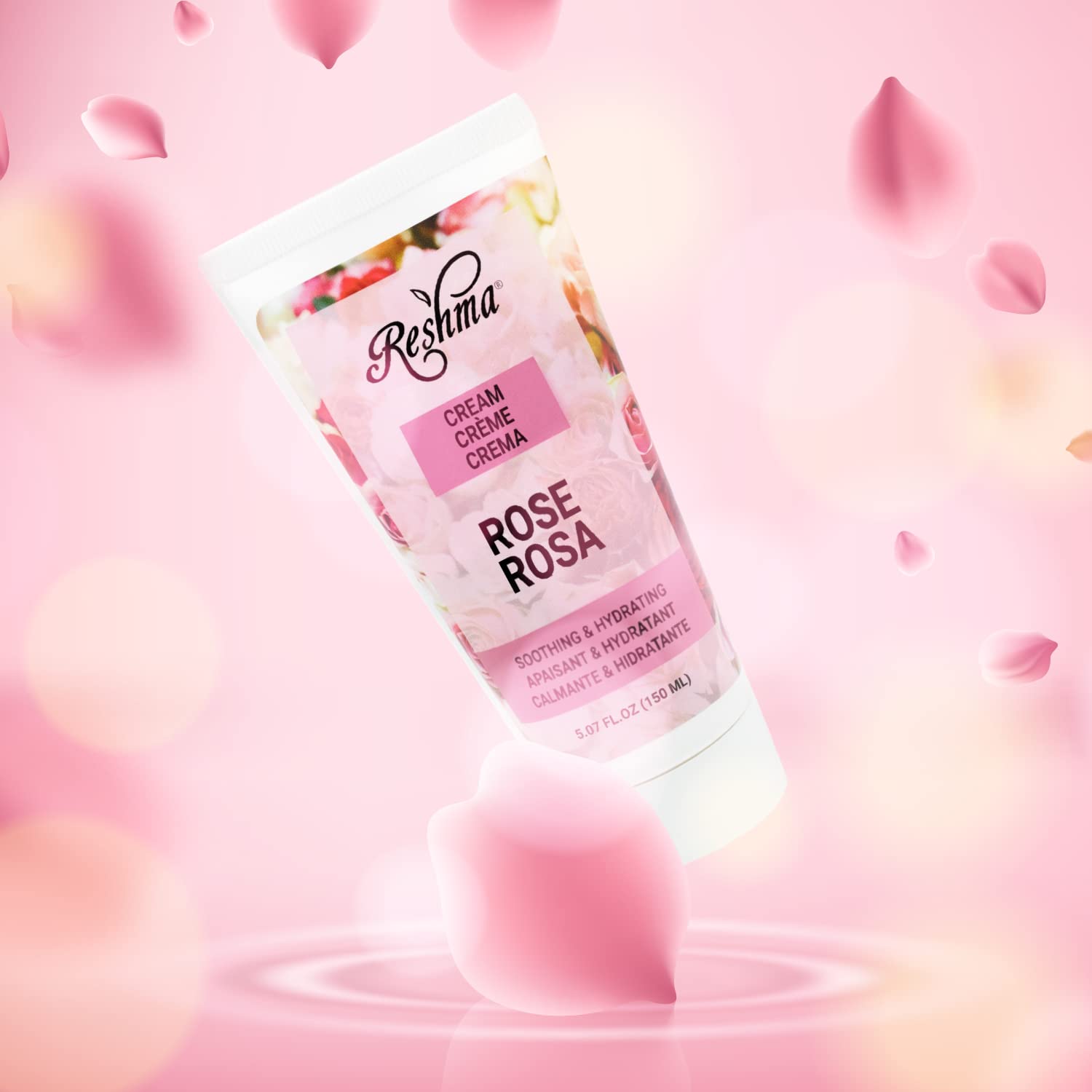 Reshma Beauty Rose Face & Body Cream for Normal to Dry Skin - Hydrating Moisturizer with Rose Oil, Almond Oil & Olive Oil - Enhances Natural Glow - 5.07 fl oz Body Butter (Pack of 1) - Perfect for Daily Skincare Routine & Nighttime Hydration
