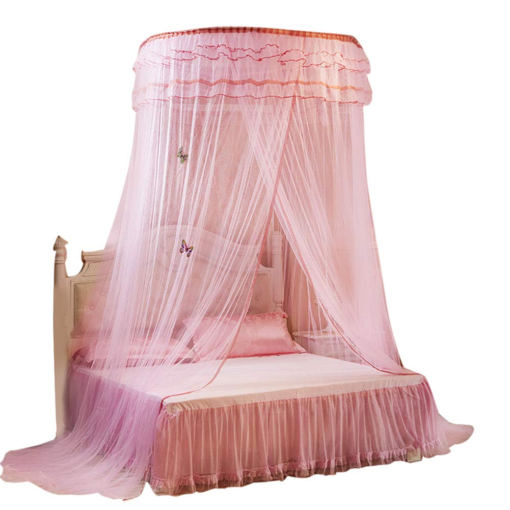 **Breathable Round Dome Canopy Bed Net - Mosquito & Insect Proof Bed Curtain for Baby Crib, Bedroom & Outdoor Camping**