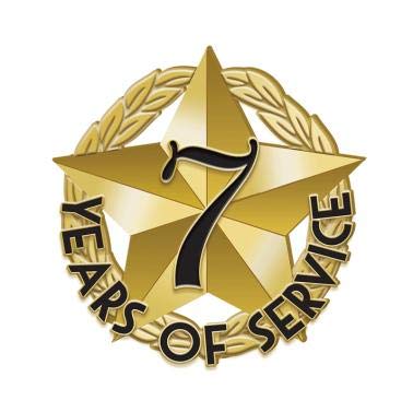 7 Year Service Recognition Lapel Pin - 1