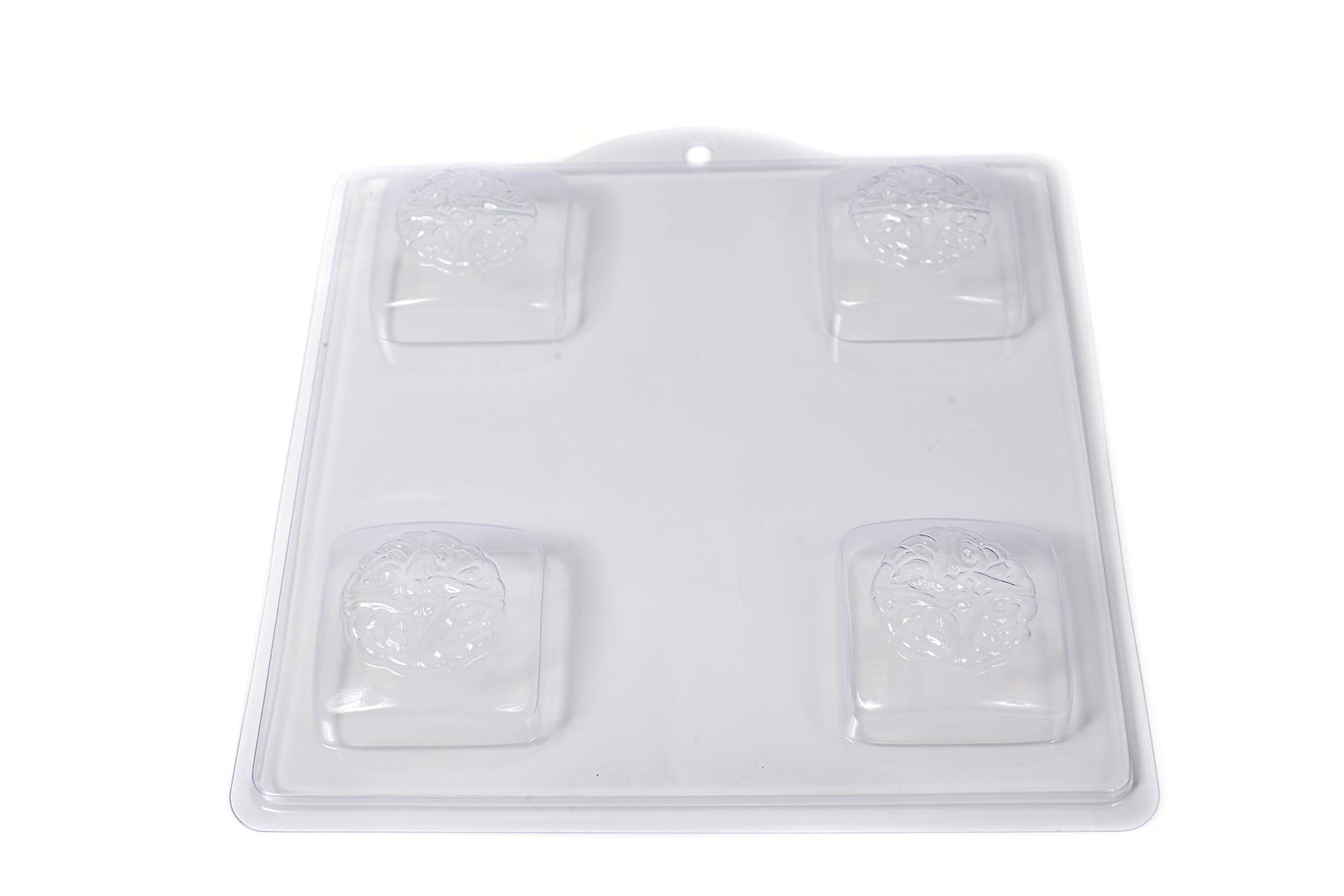 4 Cavity Round Celtic Knot Soap and Bath Bomb Mold - Perfect for DIY Handmade Soaps, Bath Bombs, and Gift Making at Home