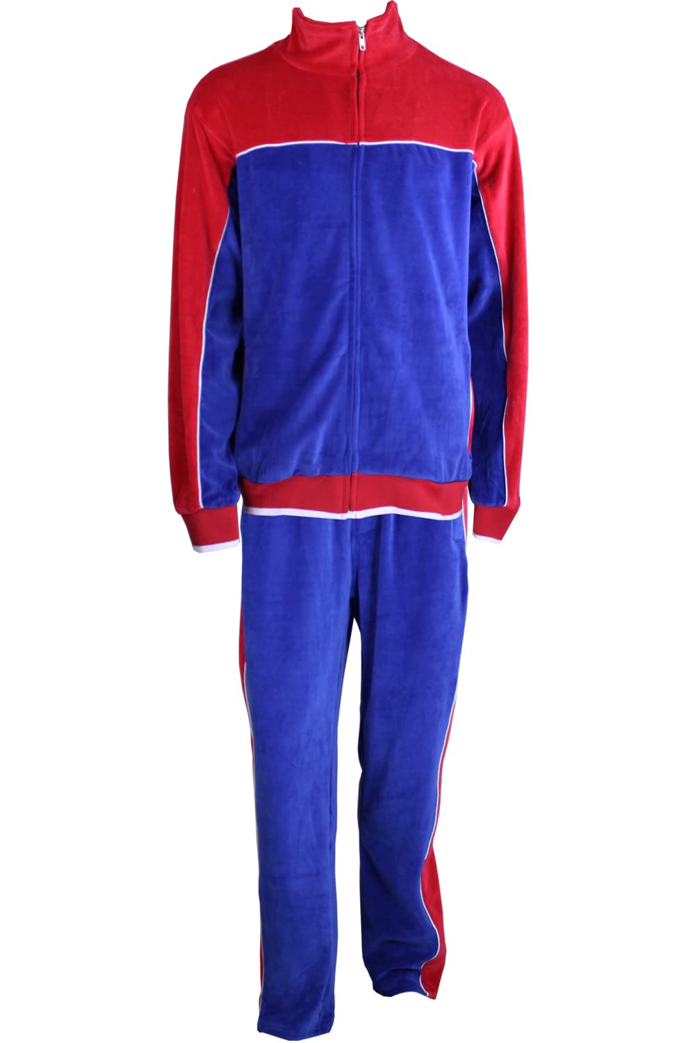 **Men's Patriotic Red White & Blue Tracksuit - Comfortable Casual Jogger Set for Gym, Lounge & 4th of July Celebrations**