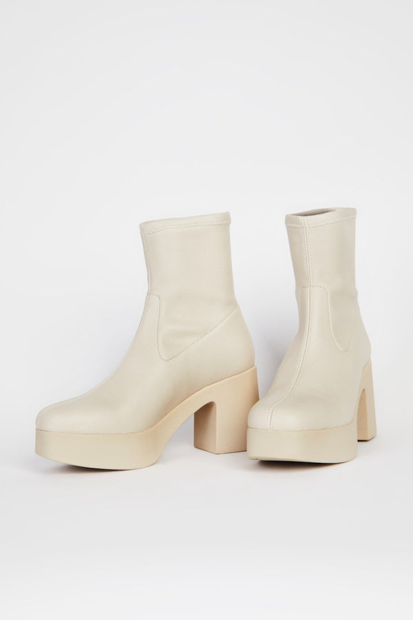 Intentionally Blank Marlowe Boot in Cream - Stylish Women's Ankle Boots for Casual Wear & Fall Fashion