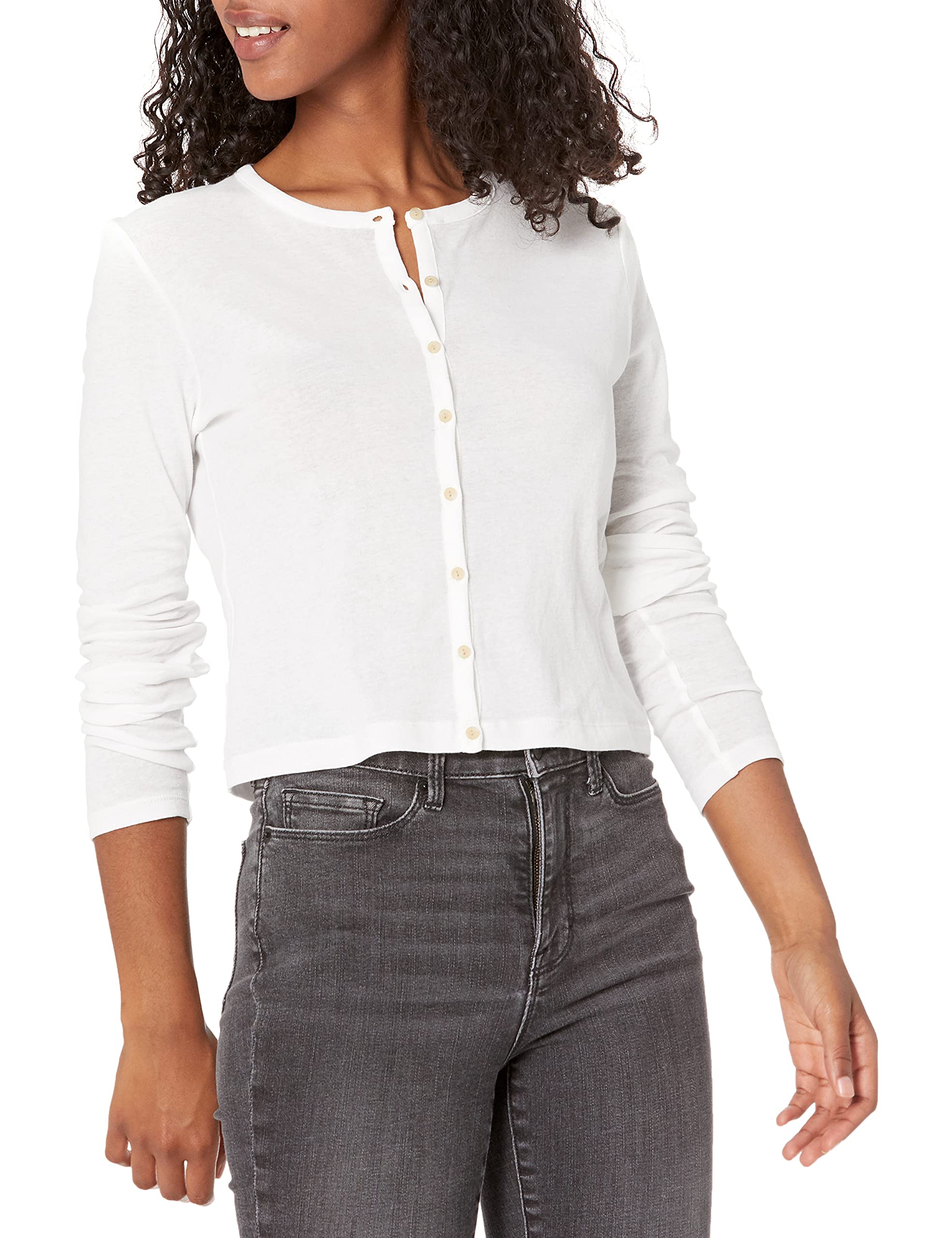 Vince Women's Long Sleeve Cropped Cardigan | Soft Knit Open Front Sweater | Perfect for Layering, Office Wear & Casual Outfits