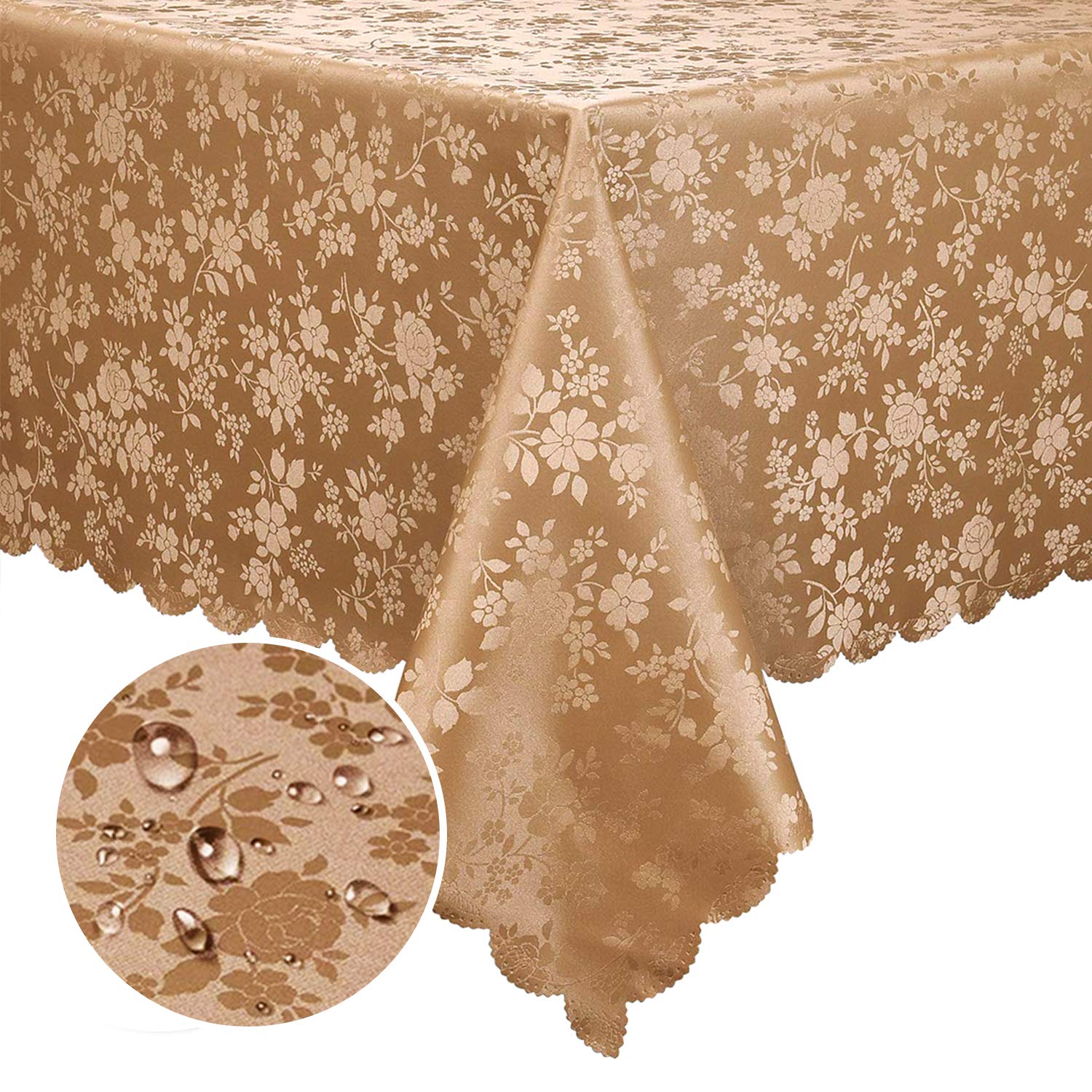 Smiry Waterproof Heavy Duty Vinyl Tablecloth - 60