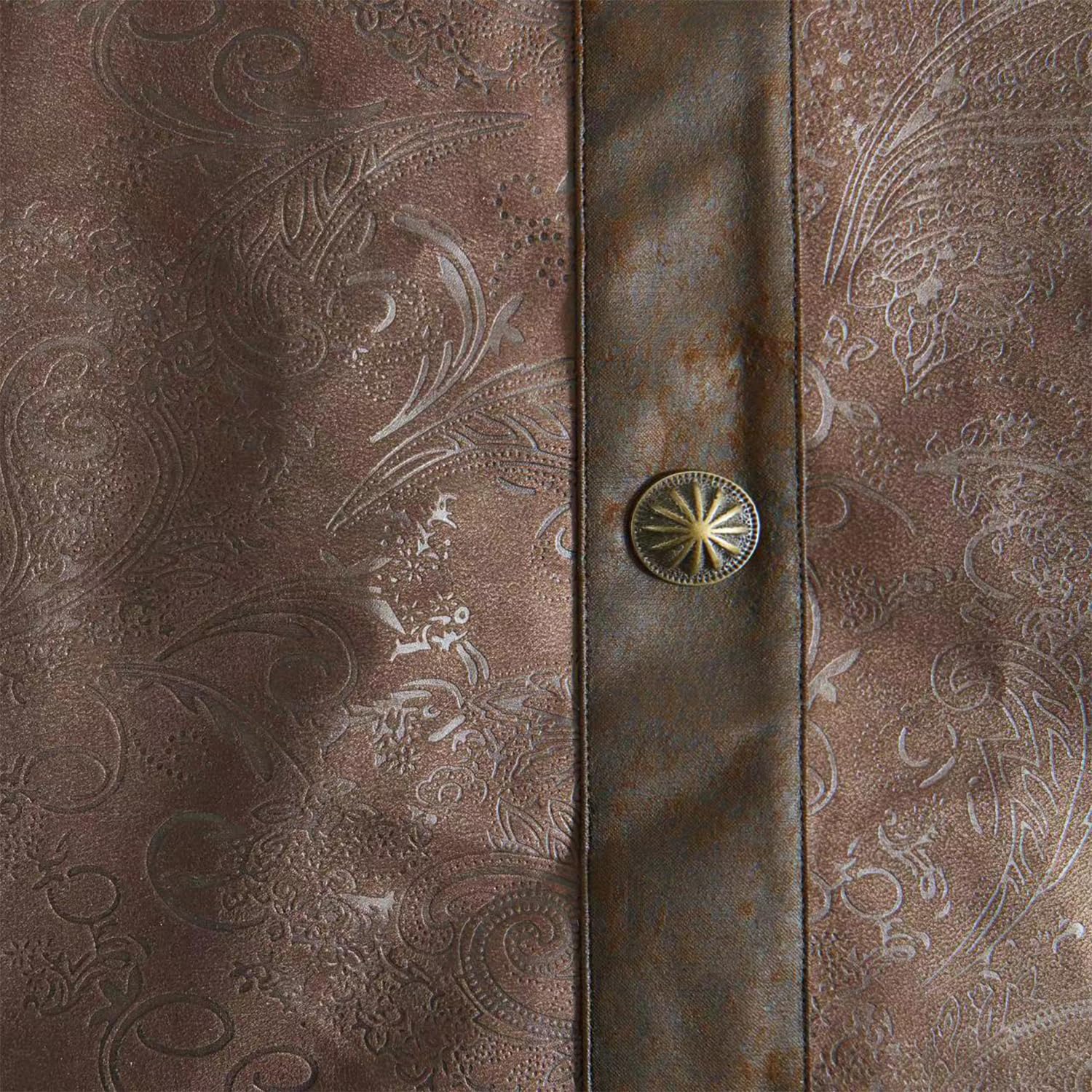 HiEnd Accents Caldwell 4-Piece Western Rustic Comforter Set - Faux Leather Twin Size Brown Cow Print Luxury Bedding (1 Comforter, 1 Bed Skirt, 1 Pillow Sham, 1 Neckroll) for Ranch, Cabin & Southwestern Home Decor