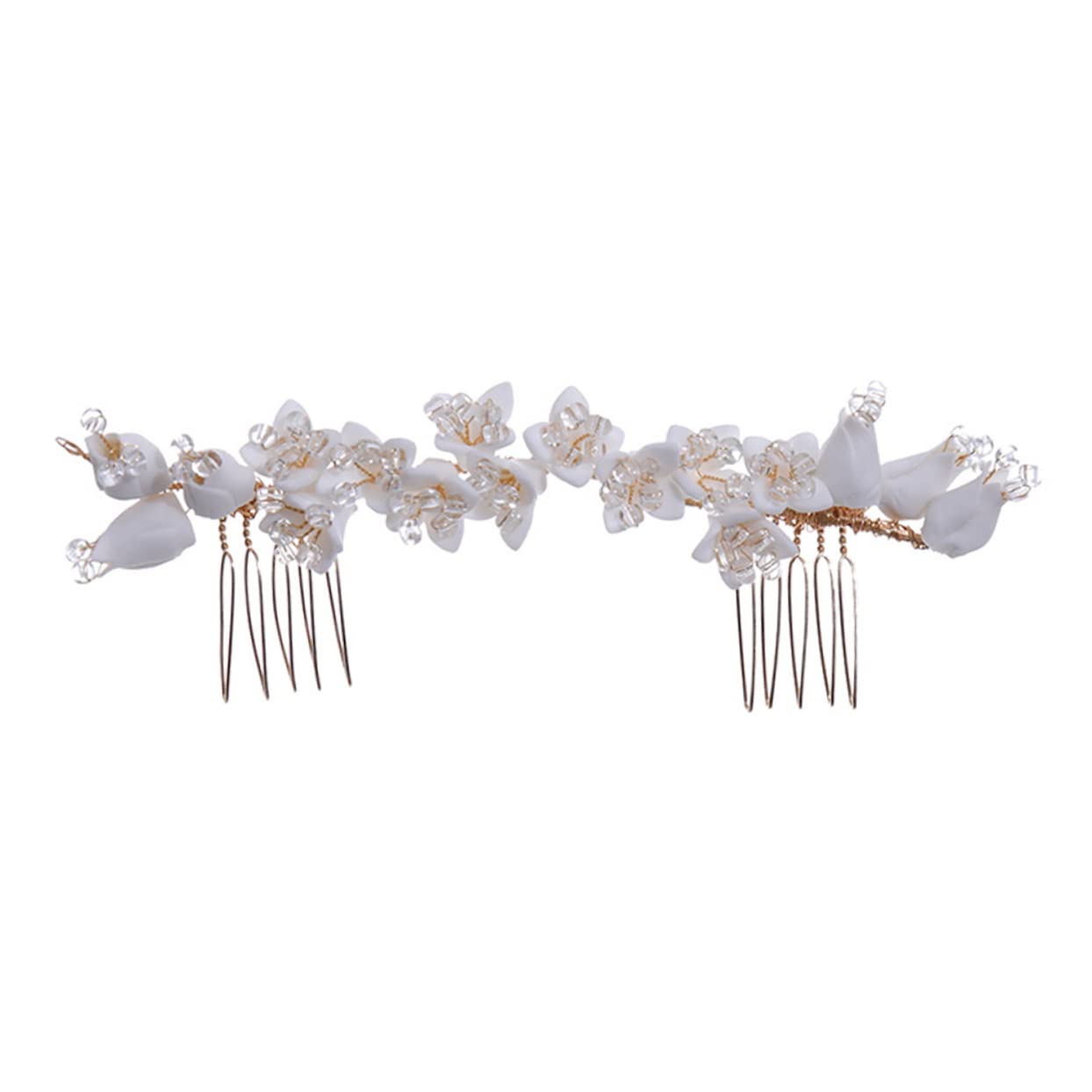 Beavorty Floral Hair Comb for Women - Rhinestone Flower Hair Clip, Wedding Headpiece & Asian Hair Accessories | Perfect for Bridal, Prom, Party & Everyday Styling