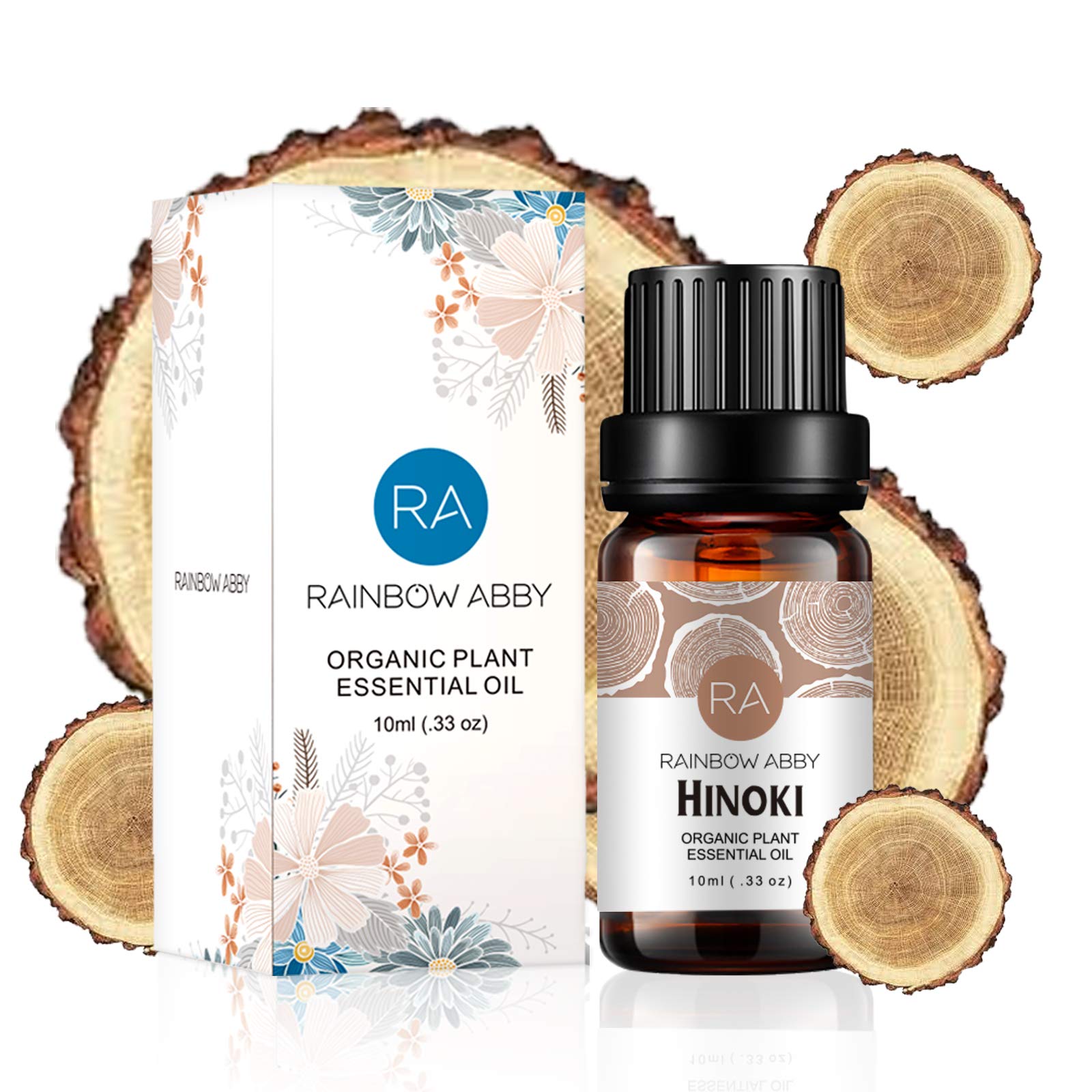 2-Pack 100% Pure Organic Hinoki Essential Oil for Diffusers, Aromatherapy, Massage & Skin Care - Natural Plant-Based Oil (2X10ML) - Perfect for Relaxation, Spa & Home Wellness