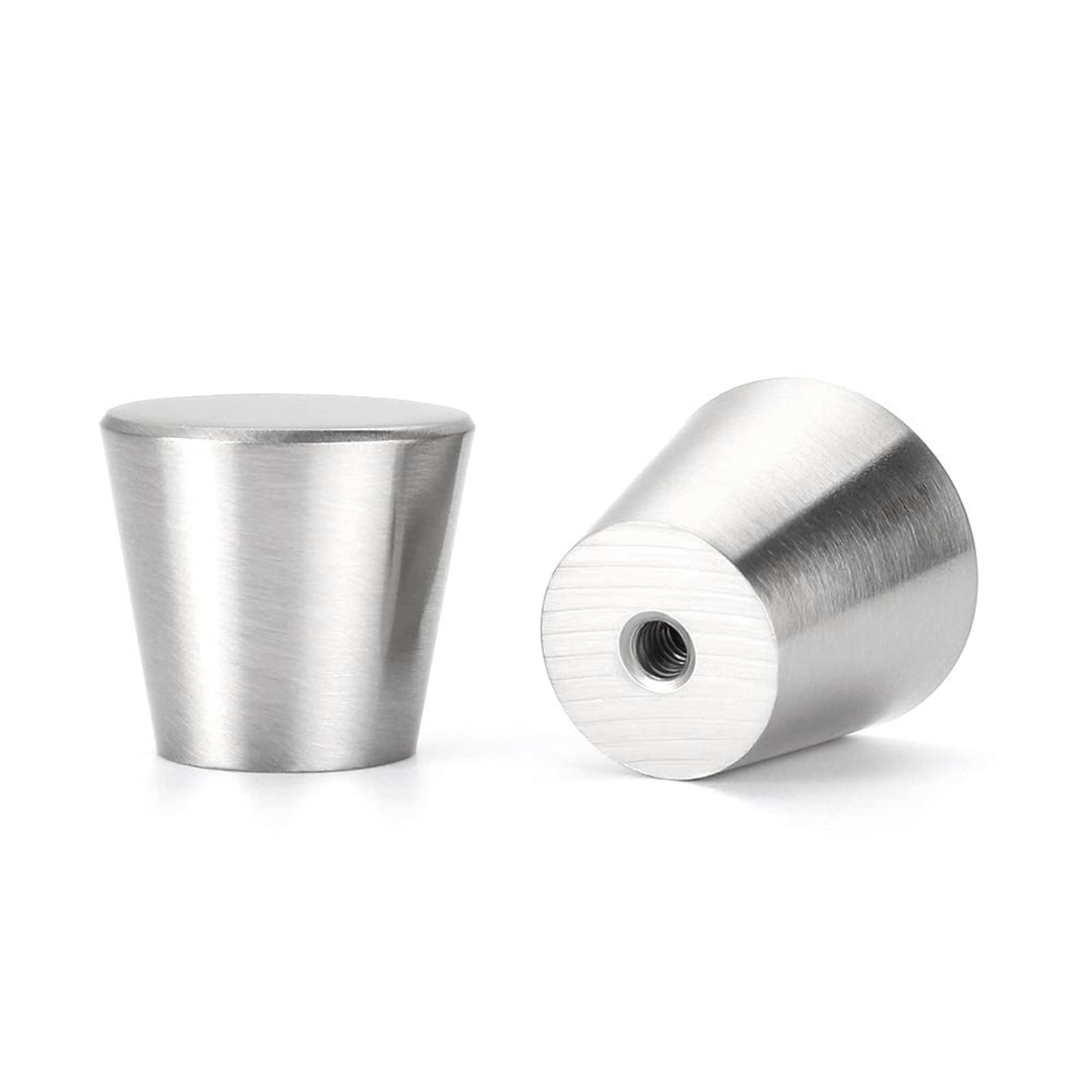 25 Pack Brushed Nickel Cabinet Knobs - Solid Round Drawer Pulls for Kitchen Cabinets, Dressers & Furniture (LS745SNB) | Modern Silver Hardware for Home Decor & DIY Projects