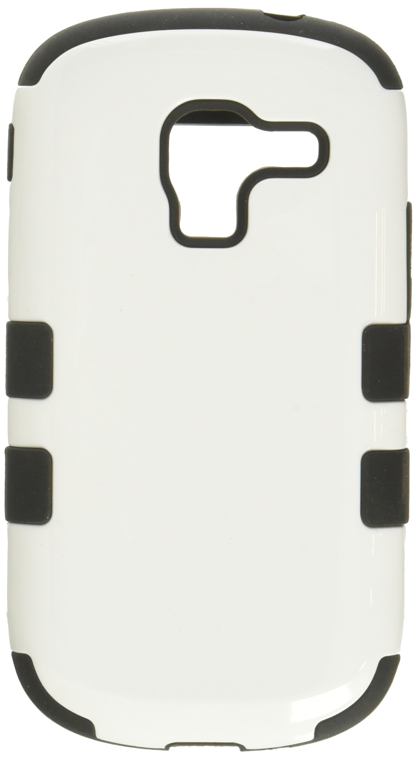 Asmyna TUFF Hybrid Shockproof Phone Case for Samsung Galaxy Exhibit - Durable Protective Cover with Retail Packaging in Ivory White/Black - Perfect for Outdoor Activities & Daily Use