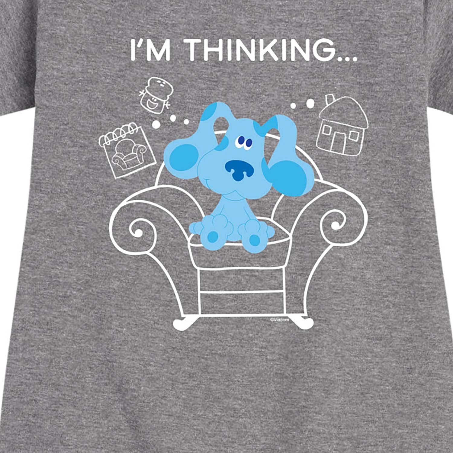 HYBRID APPAREL Blue's Clues & You! Fleece Dress for Toddler & Youth Girls - Blue's Thinking Chair Design - Soft & Cozy Winter Wear for Playtime & Preschool