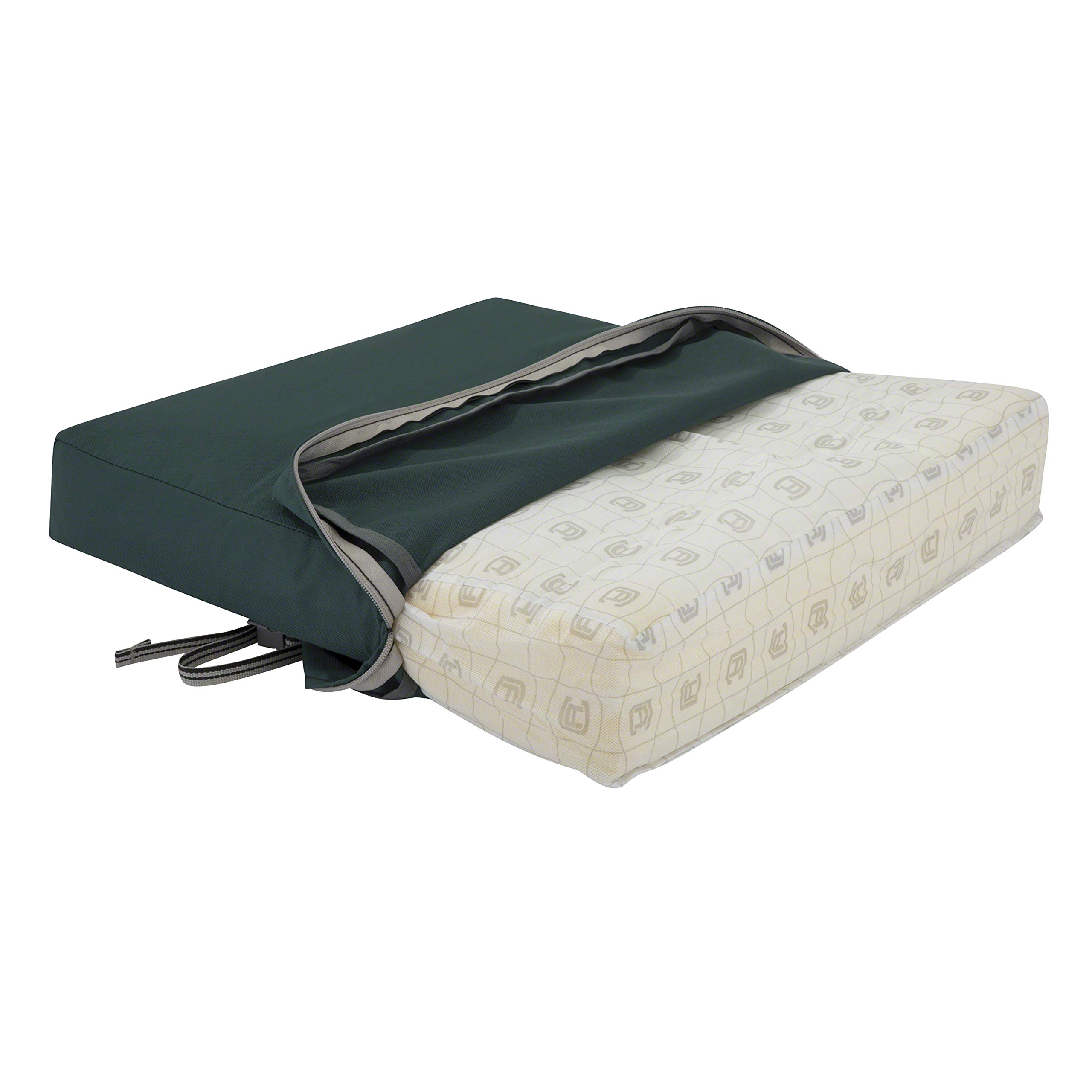Classic Accessories Ravenna Water-Resistant Patio Chaise Cushion - 80 x 26 x 3 Inch Outdoor Seat Cushion in Mallard Green - Perfect for Poolside Lounging, Deck Chairs & Patio Furniture Comfort