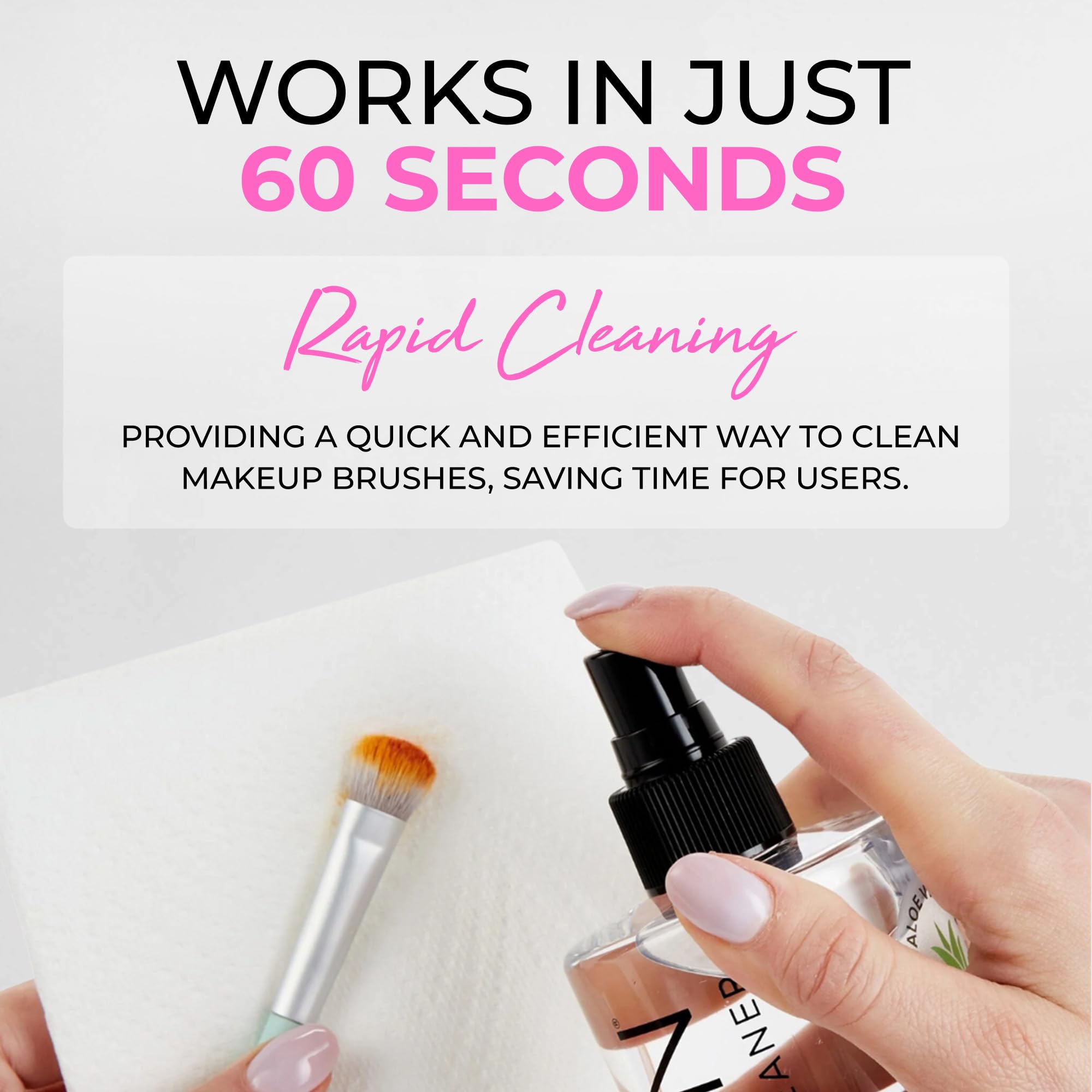 ISOCLEAN Makeup Brush Cleaner with Spray Top - Vegan & Cruelty-Free Liquid Brush Cleaner for Makeup Brushes, Sponges & Beauty Tools - No Rinse Formula, Dries in 60 Seconds - 275ml - Perfect for Quick Cleaning Between Makeup Applications & Professional Salon Use