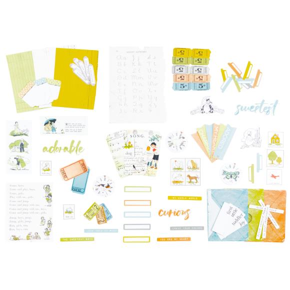 49 and Market Ephemera Bits - Toddler Time Scrapbooking Supplies for Baby Memory Books | Perfect for Baby Shower Gifts, First Birthday Albums & DIY Craft Projects