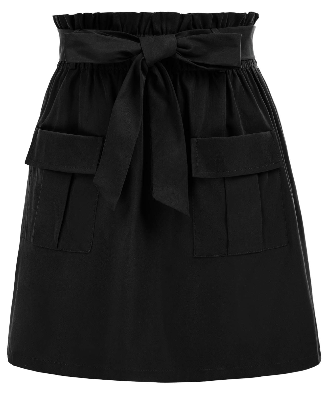 KANCY KOLE Women's High Waist Paperbag Short Skirt - Casual A-Line Mini Skirt with Pockets for Summer, S-XXL | Perfect for Beach, Vacation & Everyday Wear
