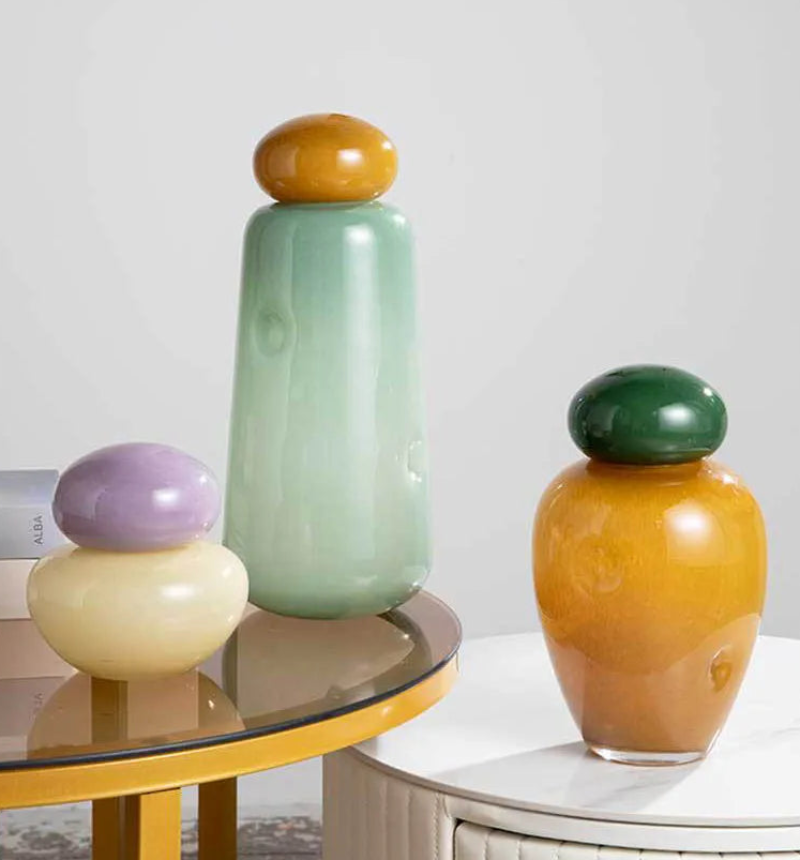 Pebble Glow Glass Vase - Elegant Decorative Vase for Home, Wedding, and Party Decor - Perfect for Centerpieces, Floral Arrangements, and Gift Giving