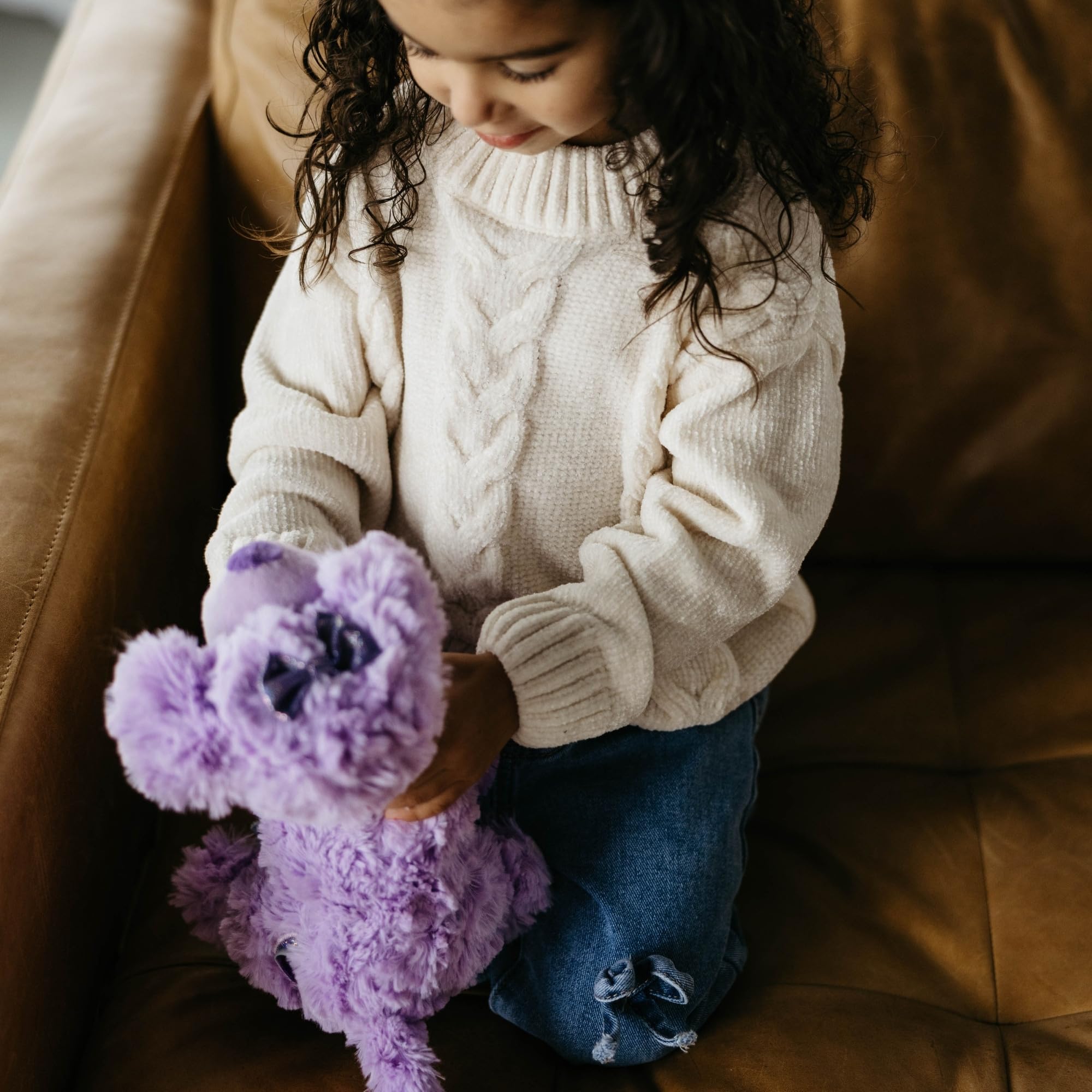 Soft & Cuddly Scruffy Dog Plush Toy - 9 Inch Purple Stuffed Animal, Perfect Gift for Girls & Kids | Great for Birthday Presents, Nursery Decor & Comfort Companions
