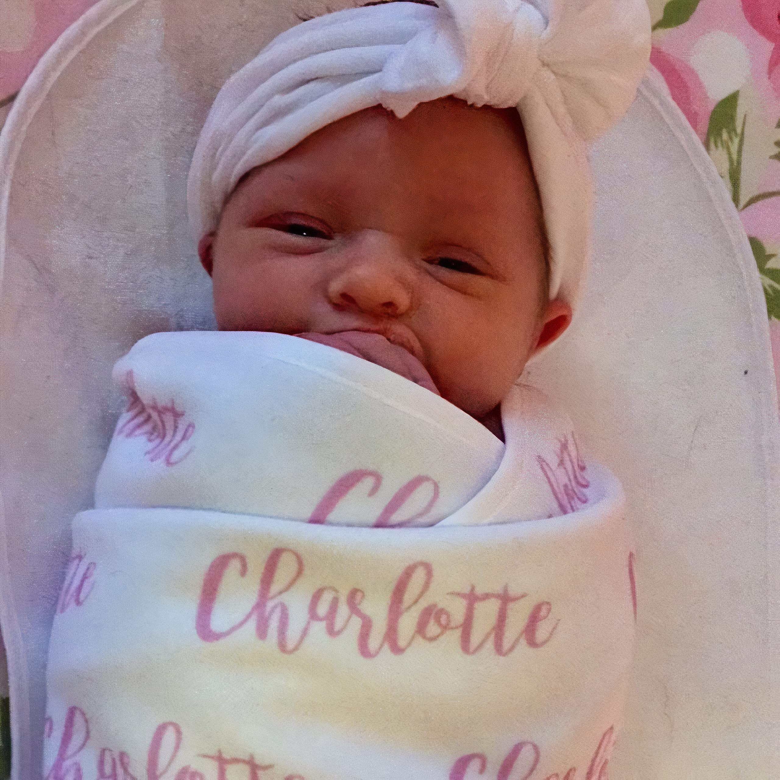 Personalized Baby Blanket with Name - Custom Embroidered Baby Gift for Boys & Girls - Soft Newborn Blanket for Birthdays, Christmas & Baby Showers - Perfect Nursery Essential for Cuddling & Swaddling