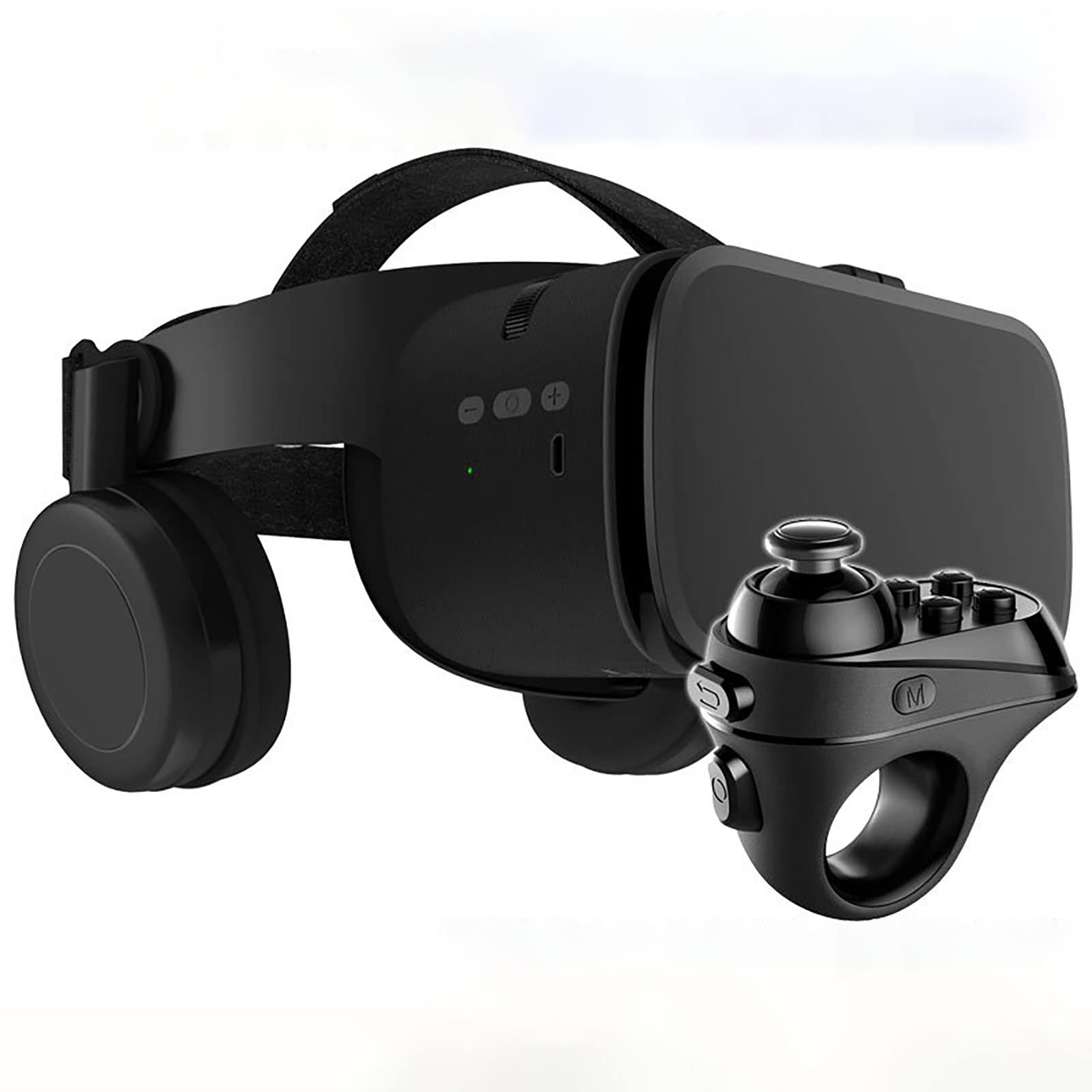 3D VR Virtual Reality Headset with Remote Controller, Wireless Bluetooth VR Glasses for IMAX Movies & Gaming, Stereo VR Viewer Compatible with iPhone iOS/Android 4.7-6.3