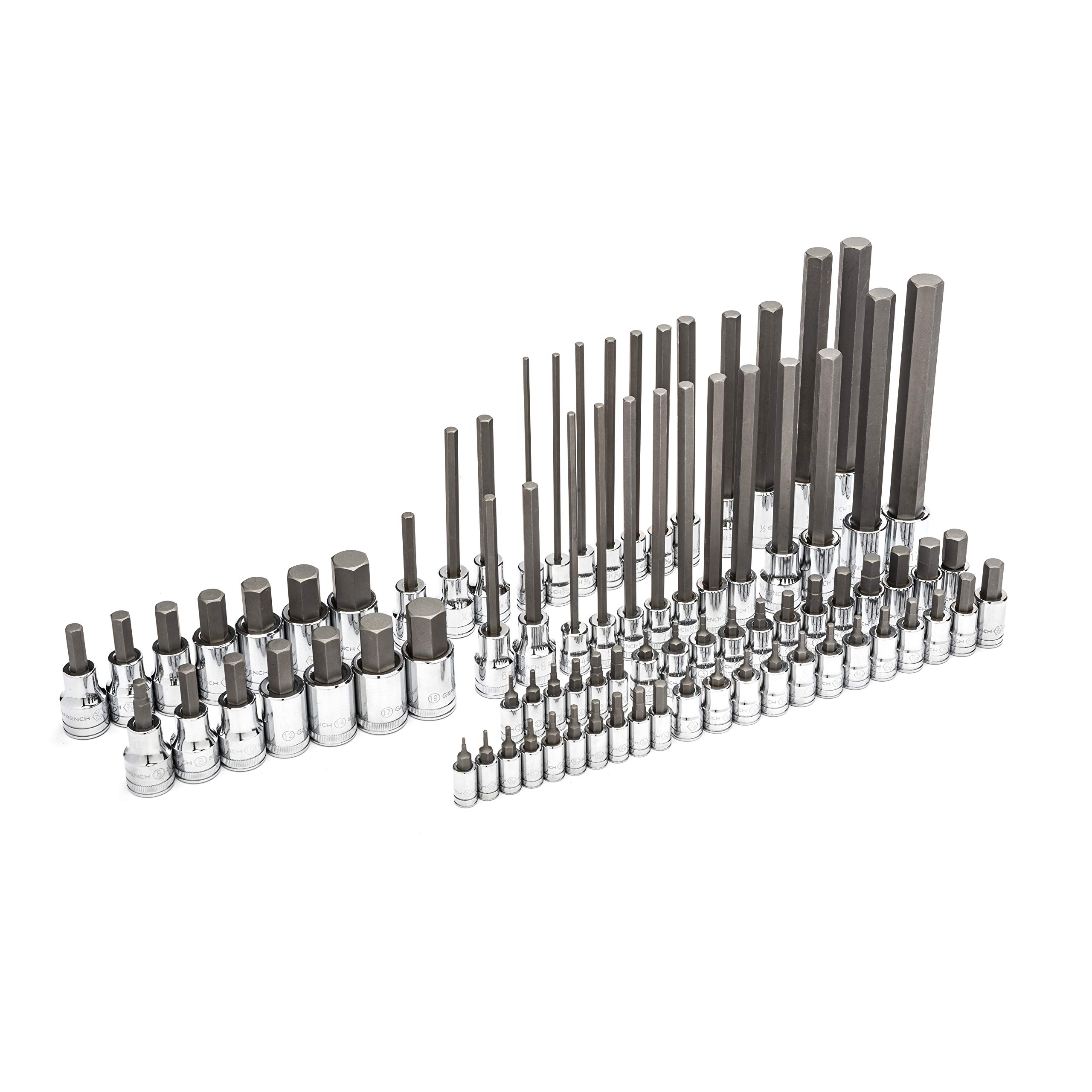 GEARWRENCH 81-Piece Master Hex Bit Socket Set (89084) - Professional Tool Kit for Automotive, Machinery & DIY Home Repairs