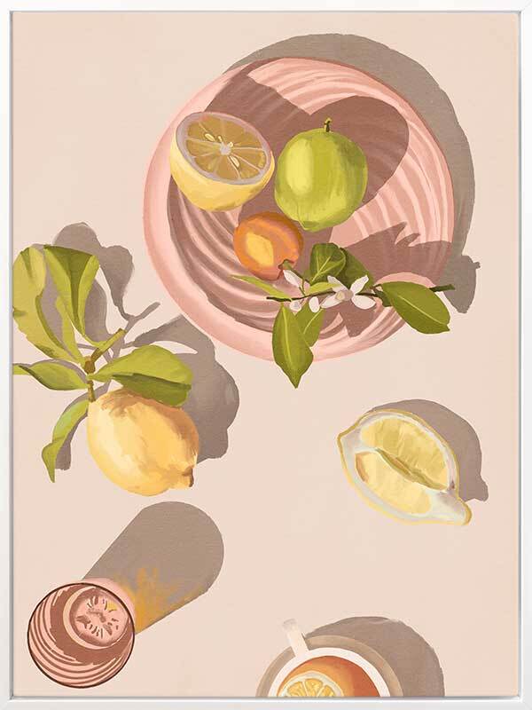 Citron Canvas Art Print - Vibrant Lemon Wall Decor for Kitchen, Dining Room & Office - Perfect for Home & Commercial Spaces