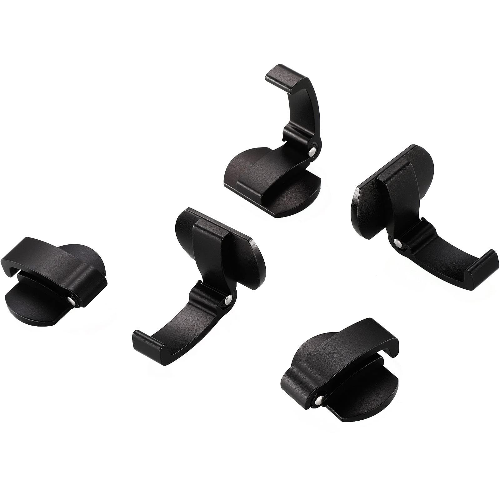 Heavy Duty Black Adhesive Wall Hooks - 2 Pack Strong Folding Coat Hooks for Towels, Hats, Bags & Backpacks | Perfect for Home, Office & Dorm Organization