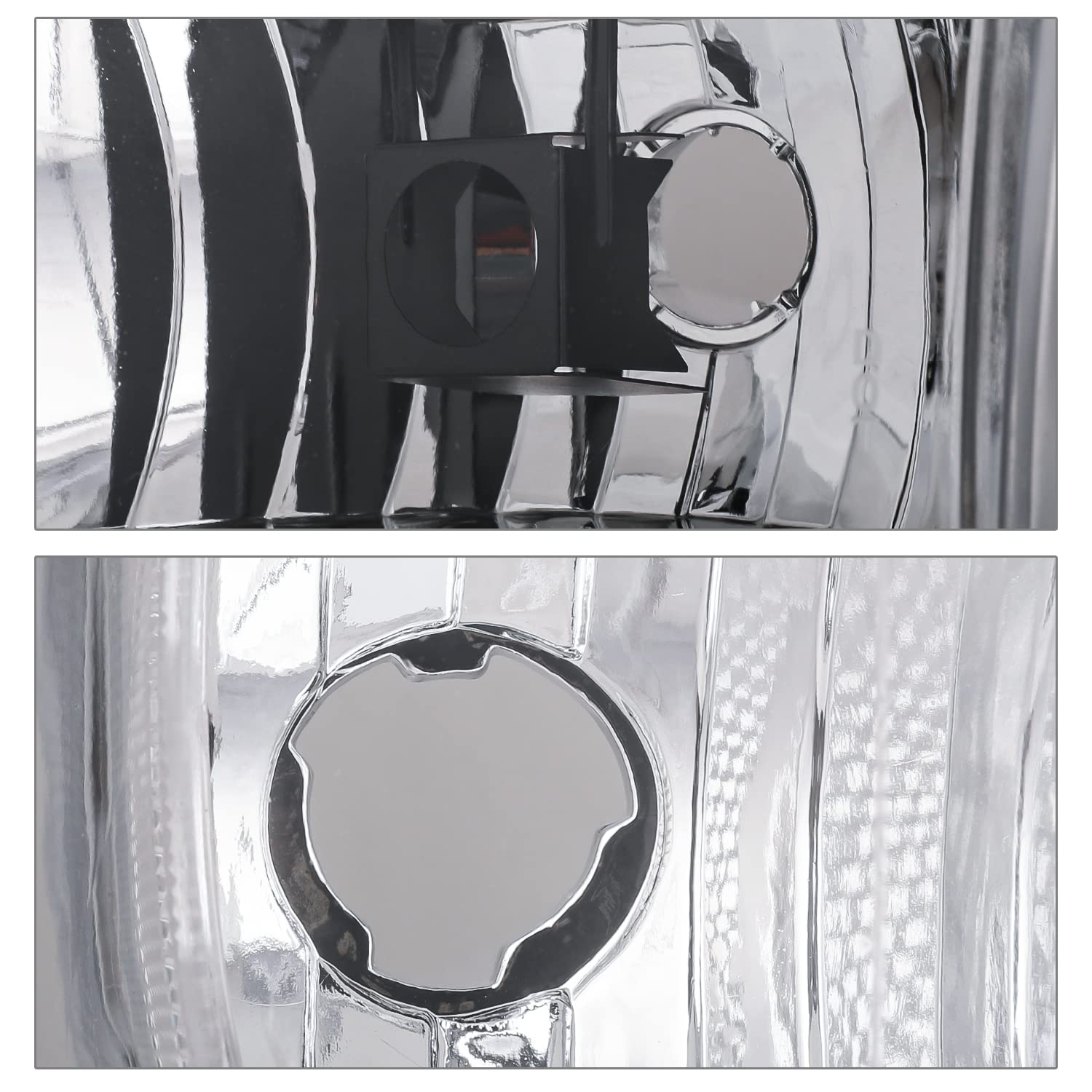 M-AUTO Left & Right Headlight Assembly for 95-01 Ford Explorer & 97 Mercury Mountaineer - OE Style Chrome Housing with Clear Corner - Driver & Passenger Side Headlights - Perfect for Night Driving & Off-Road Adventures